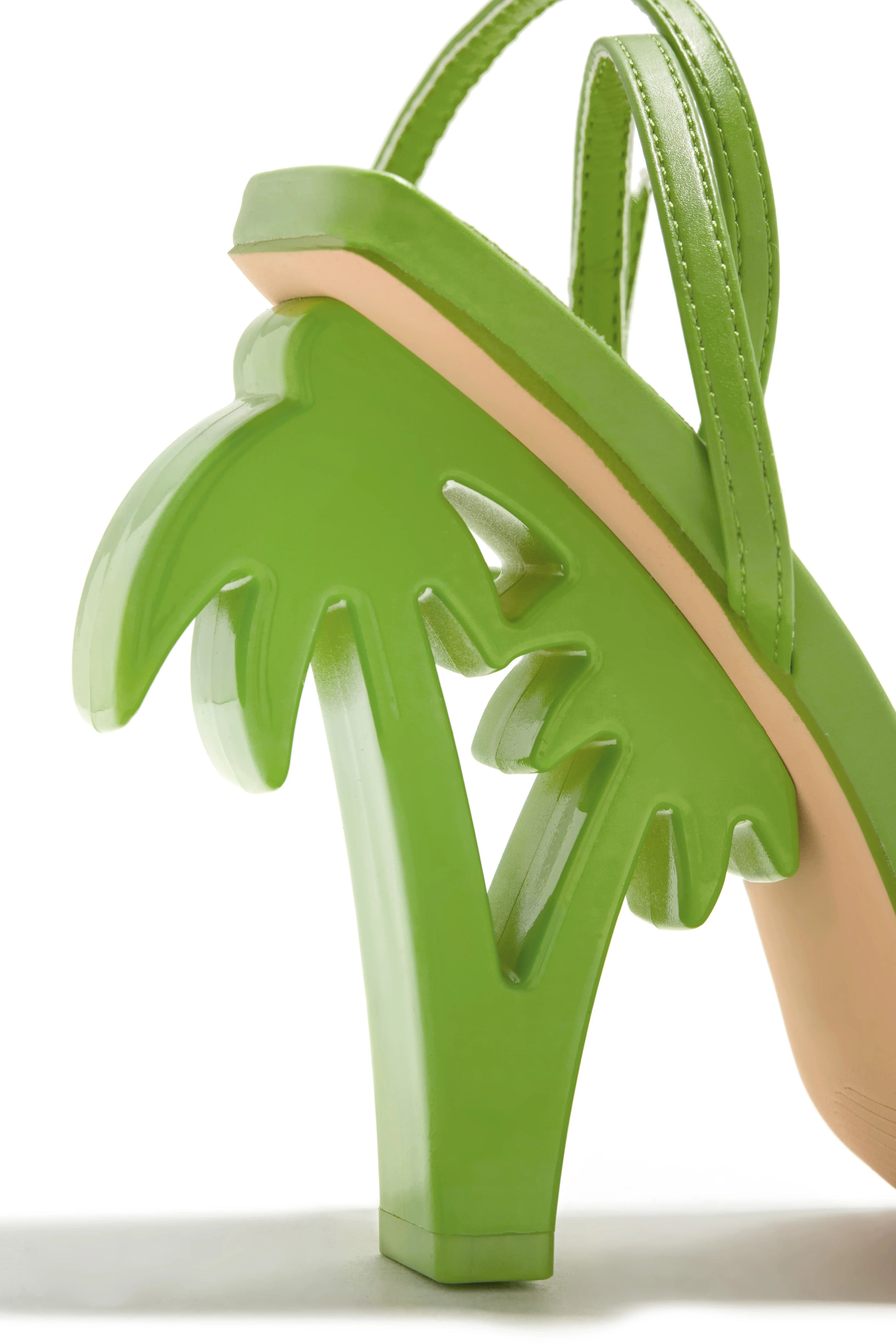 Palm Springs Palm Tree High Heels - Lime - Image 4
