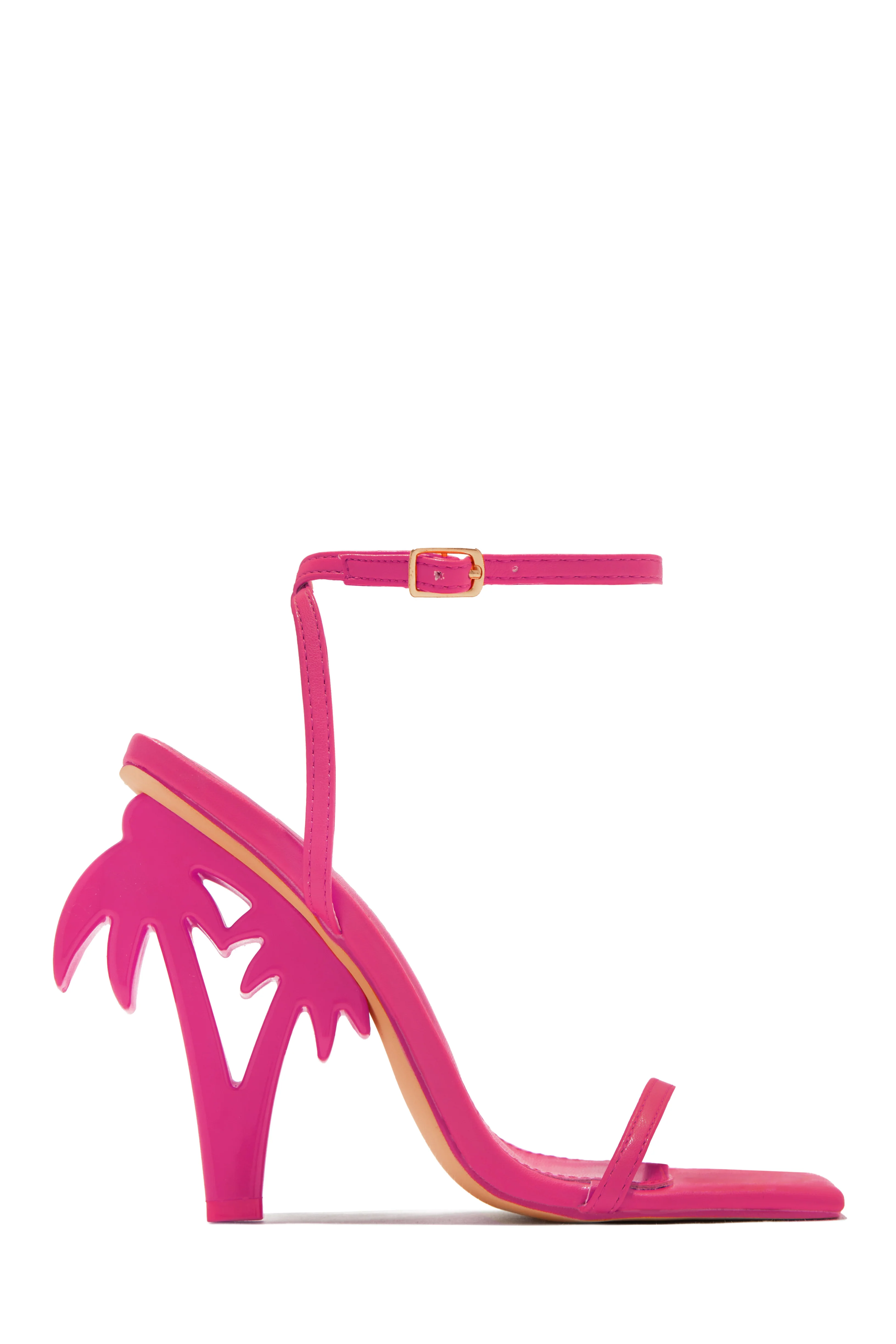Palm Springs Palm Tree High Heels - Pink - Image 9