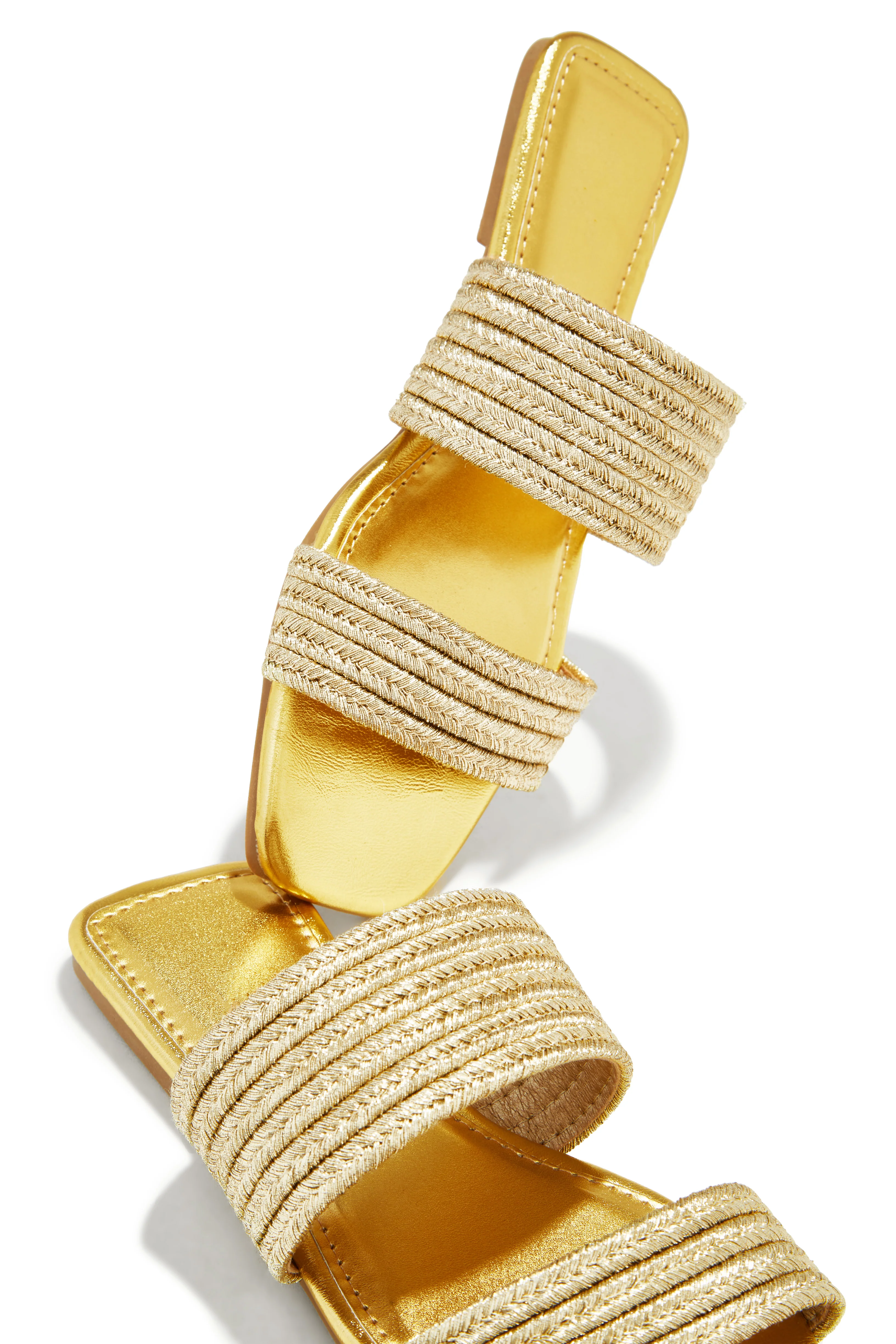 Paradise Found Slip On Sandals - Gold - Image 5