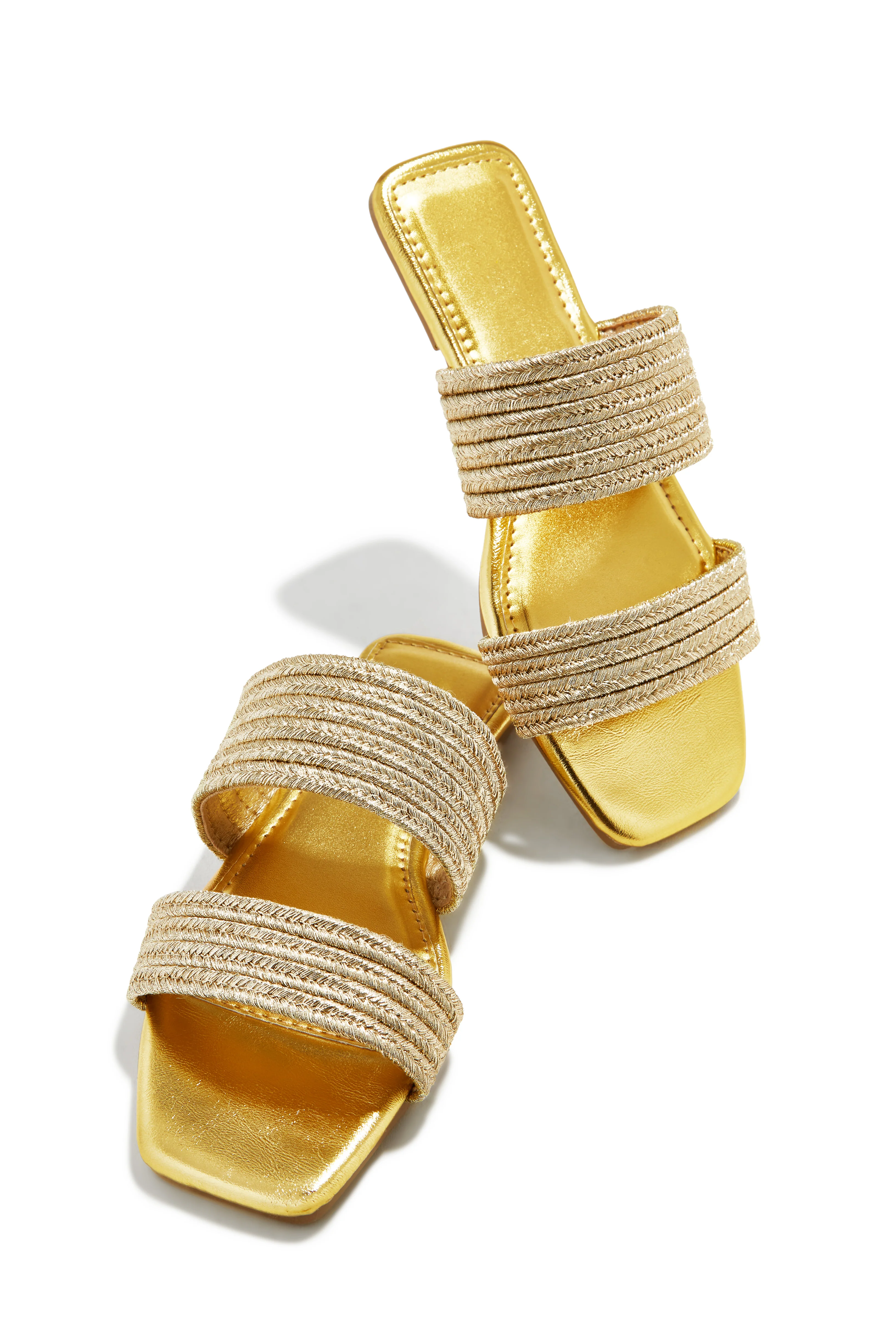 Paradise Found Slip On Sandals - Gold - Image 8