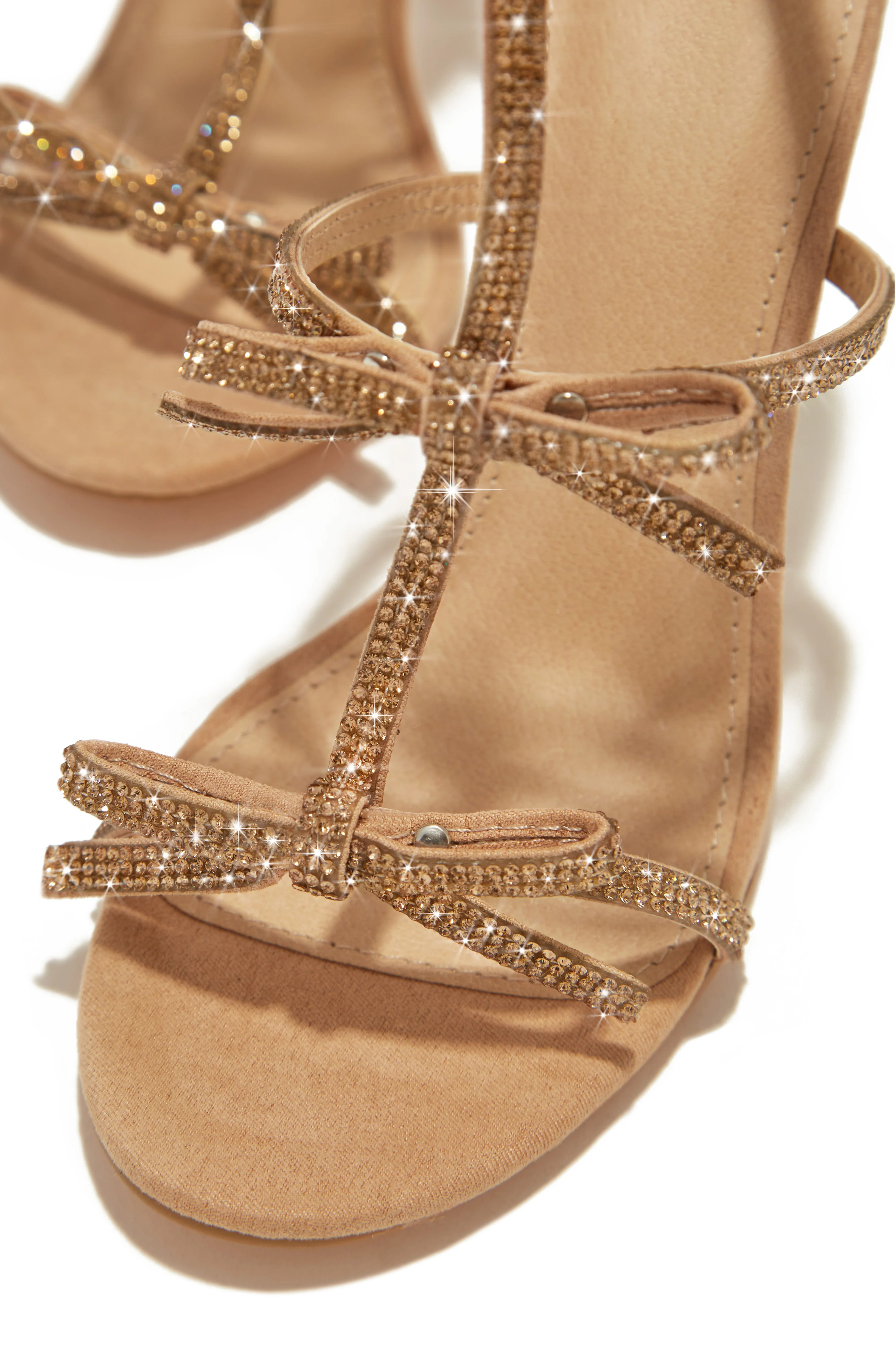 Party Season Embellished High Heels - Nude - Image 2