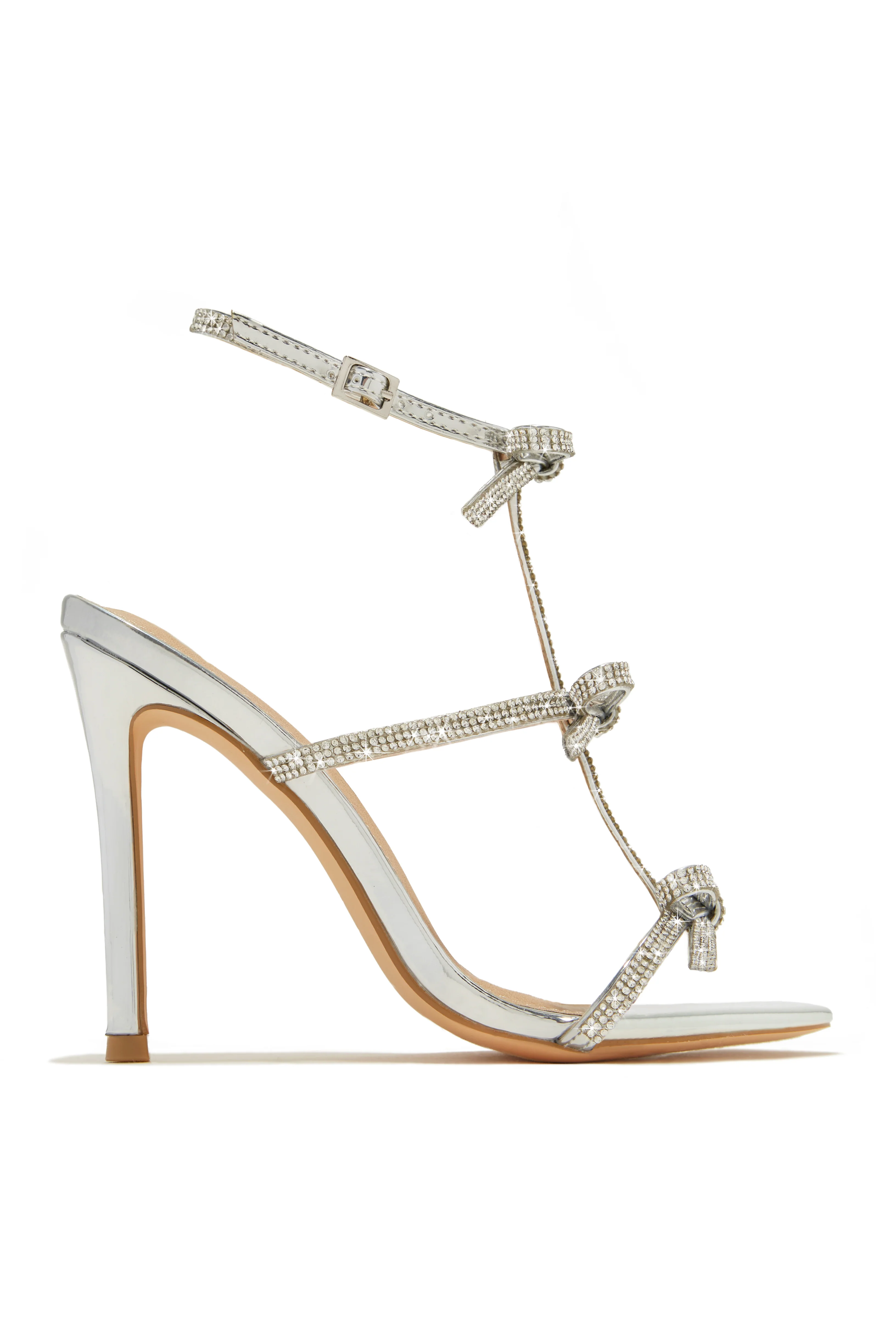 Party Season Embellished High Heels - Nude - Image 8