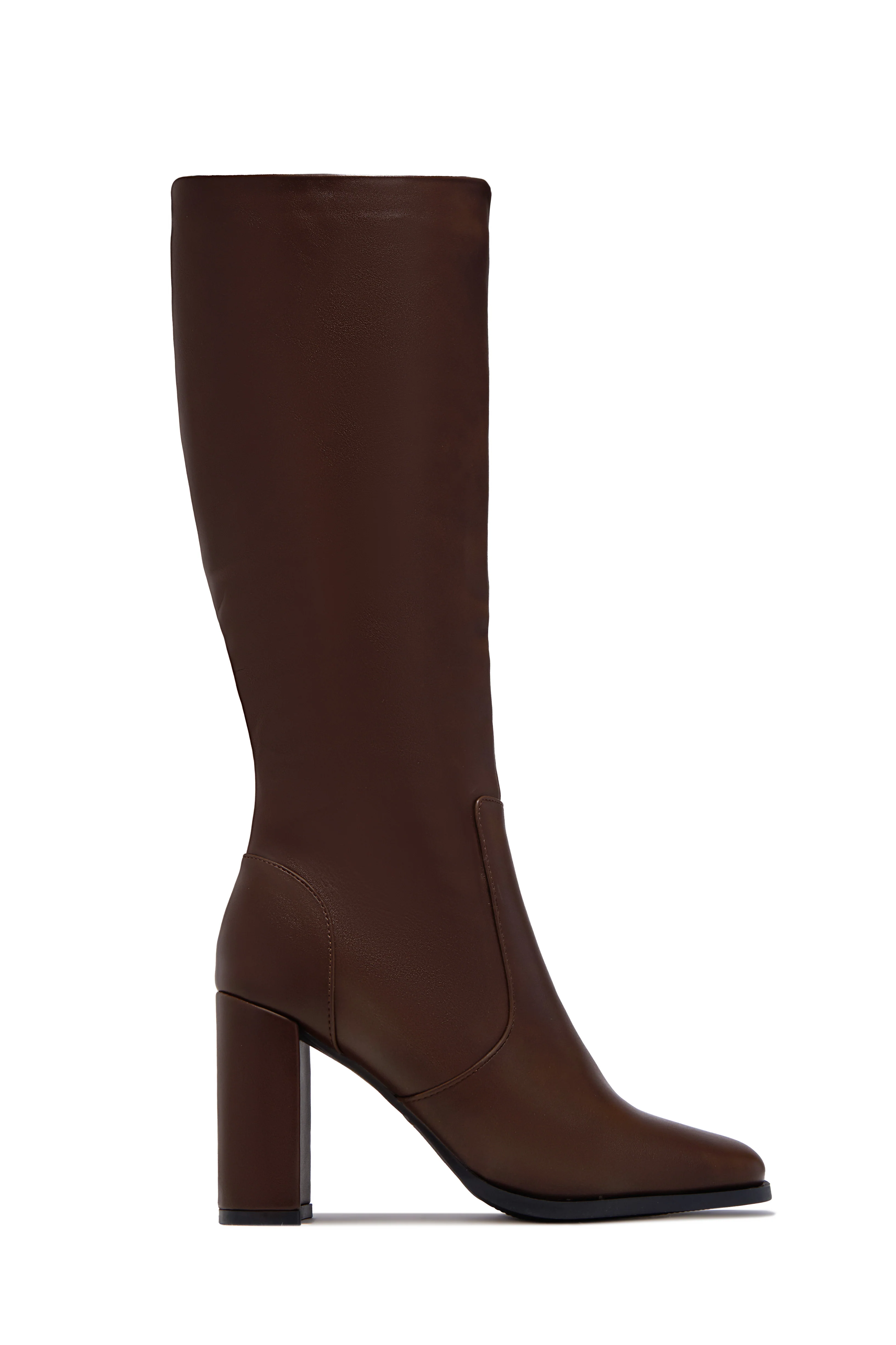 Paula Block Heel Boots - Brown - Image 3