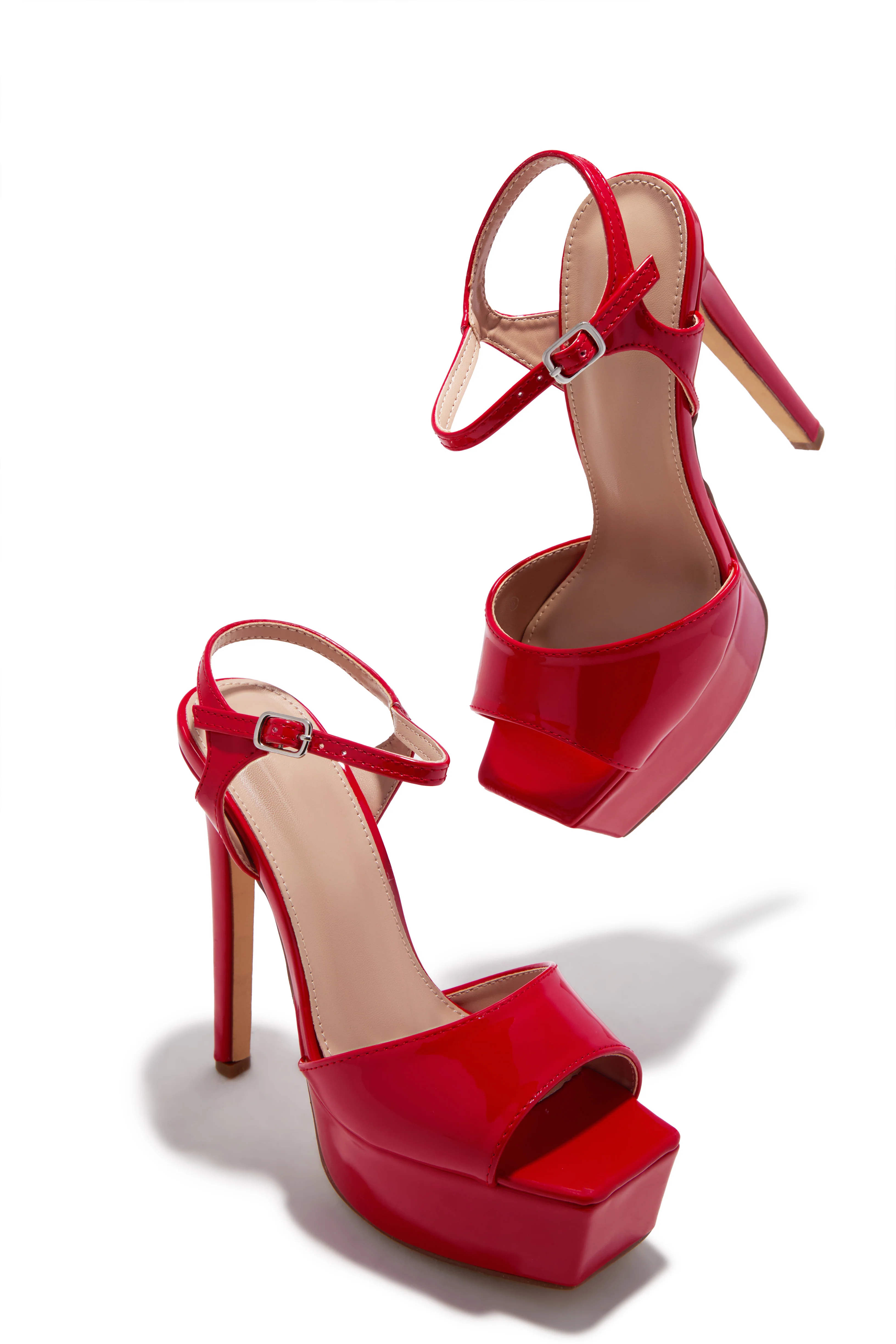 Paulina Platform High Heels - Red - Image 2