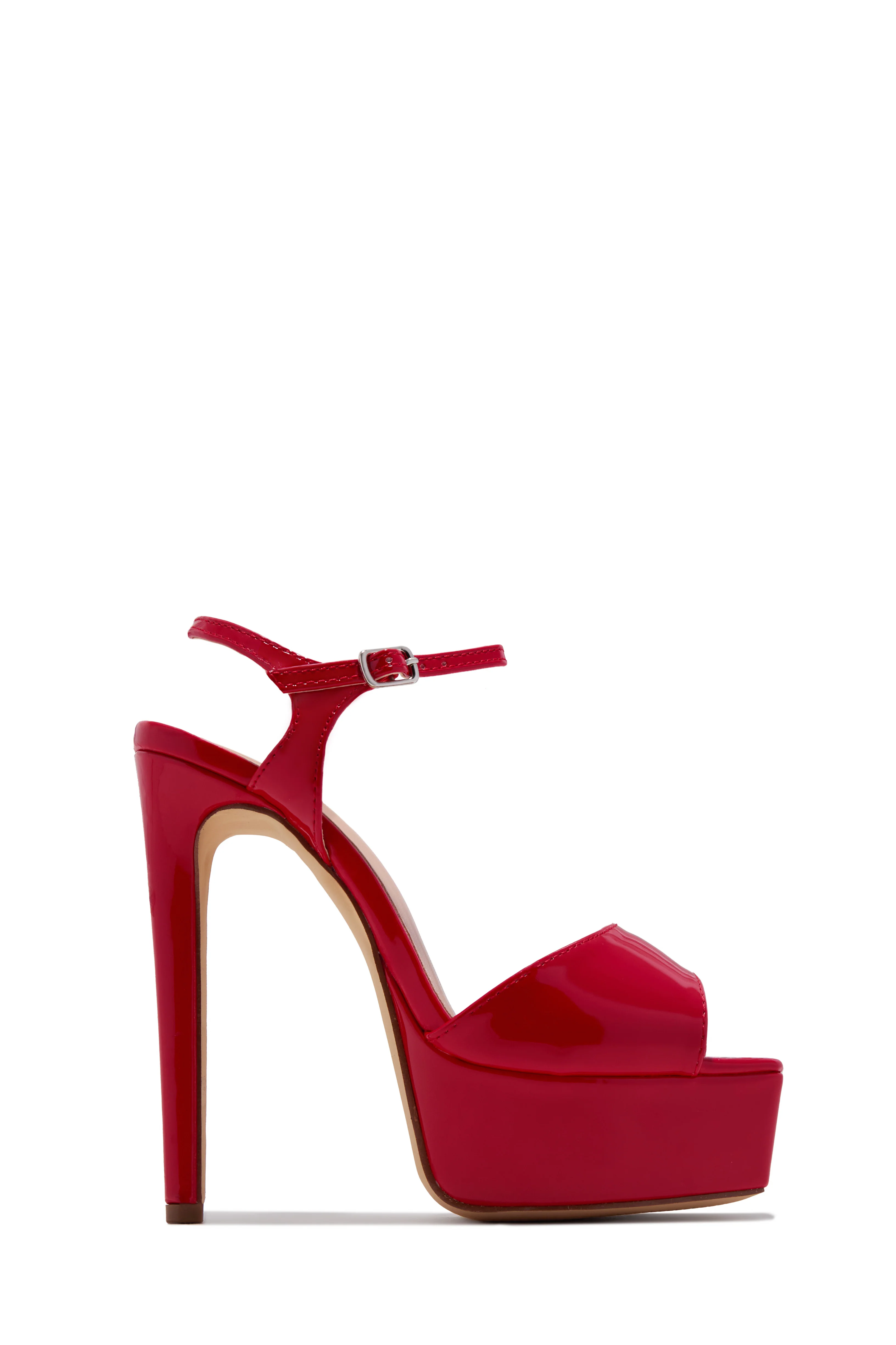 Paulina Platform High Heels - Red - Image 4