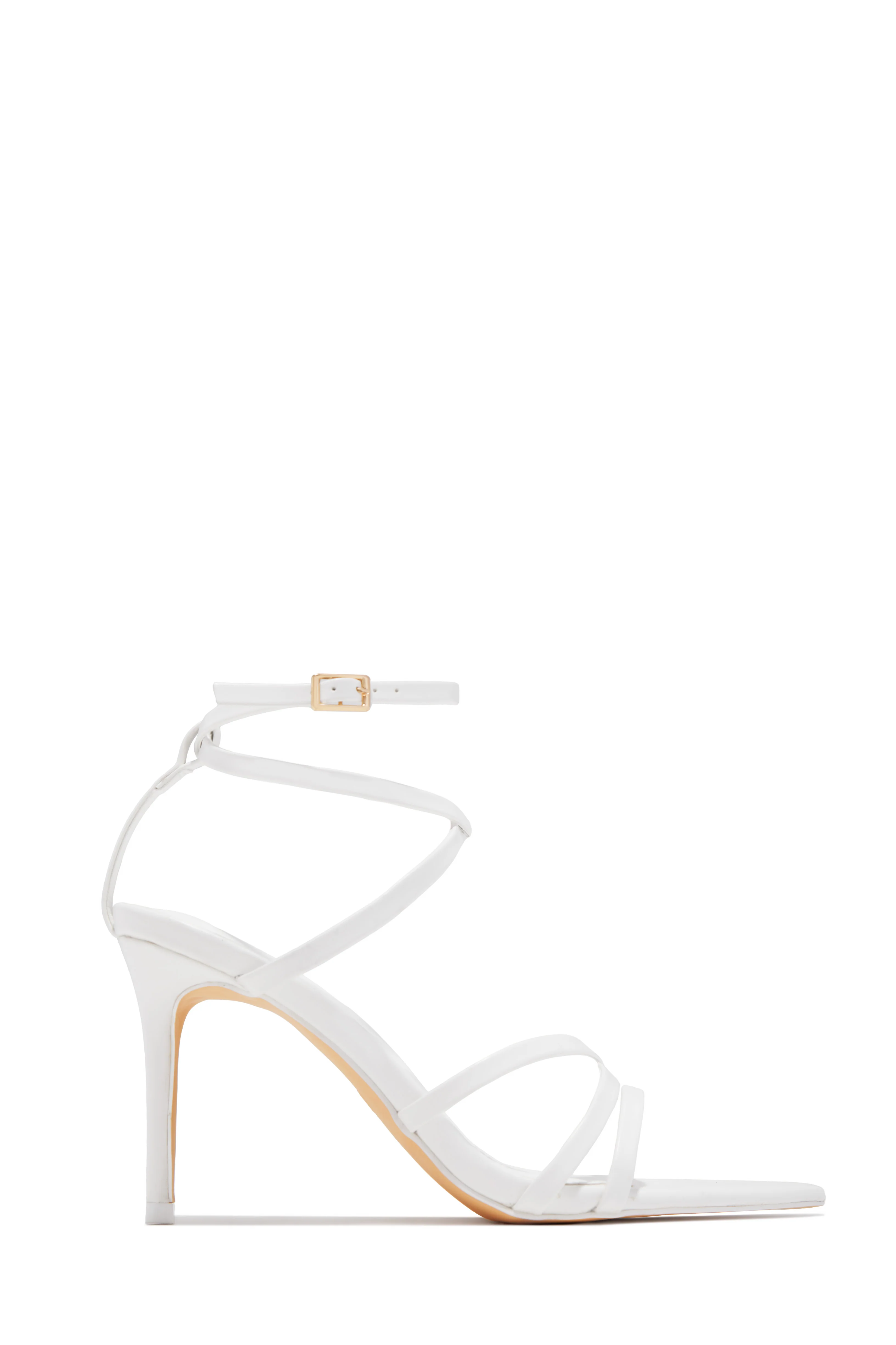 Polished Nights Strappy Mid Heels - White - Image 4