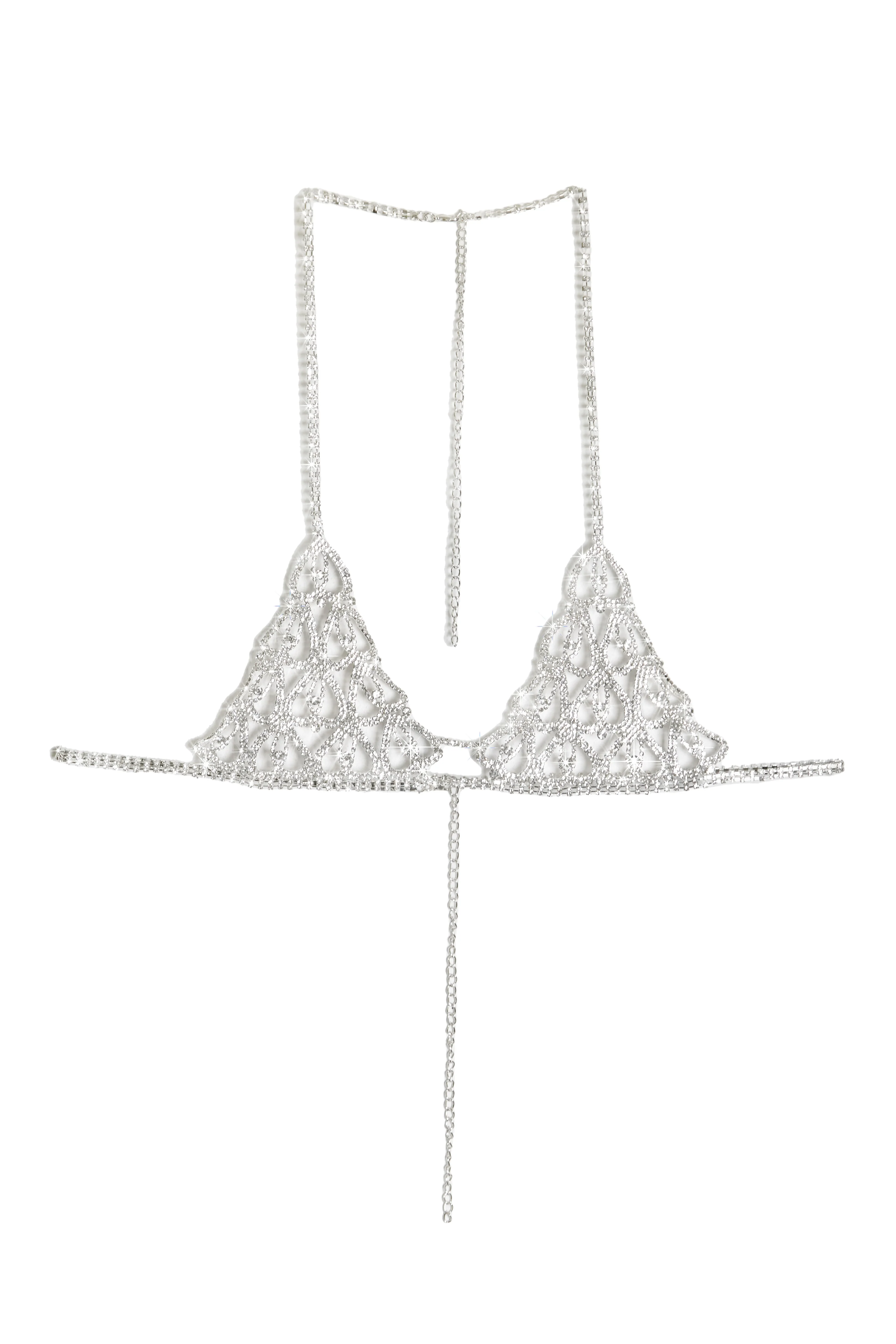 Renaissance Embellished Bra Top - Silver - Image 7