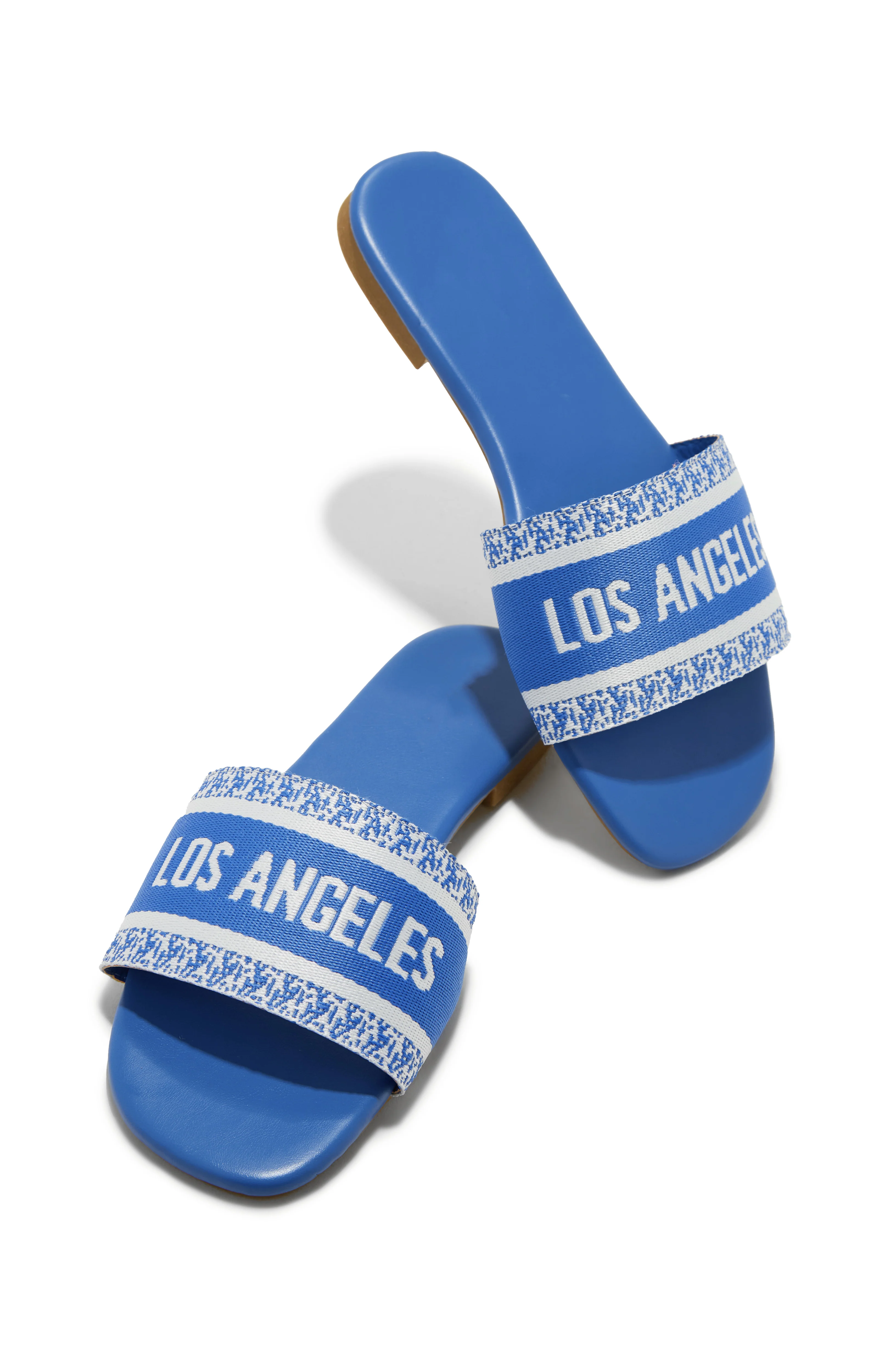 Resort Vacay Slip On Sandals - Blue - Image 5