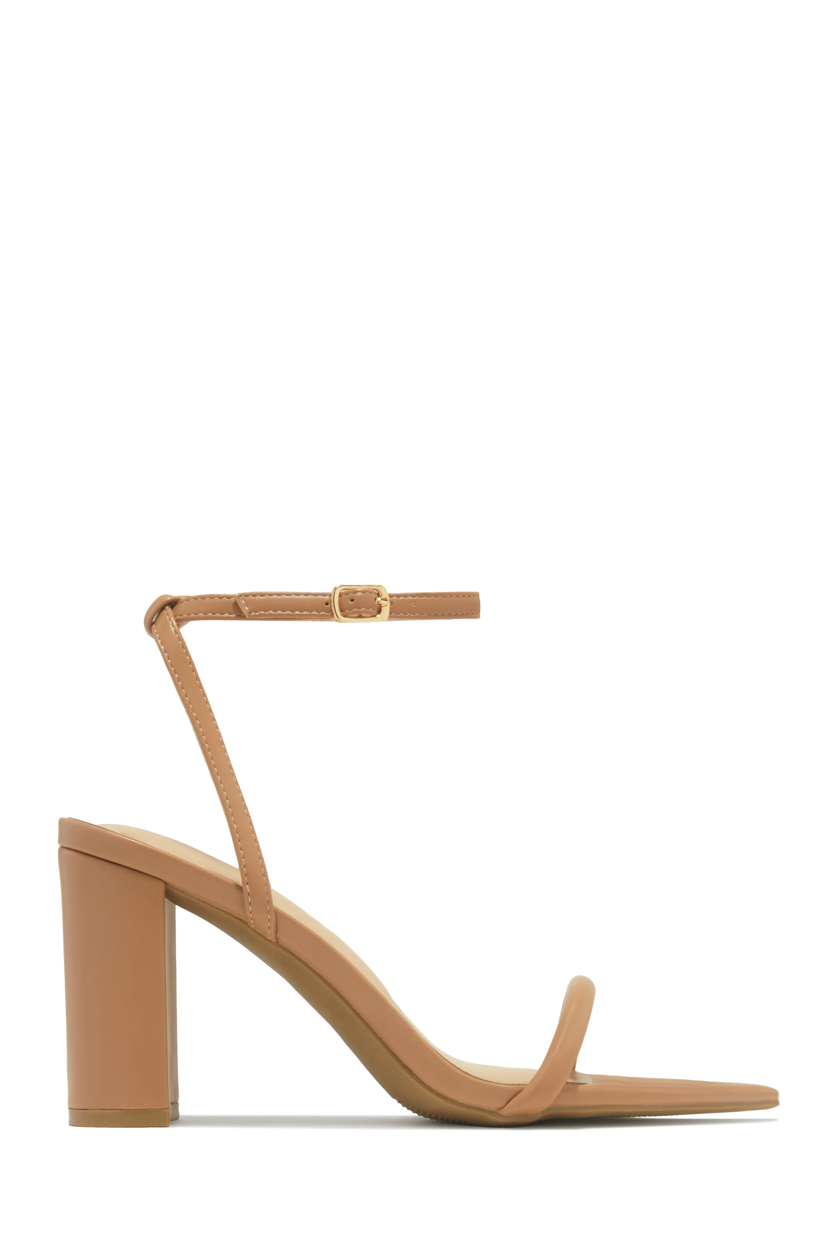 Reyna Single Sole Block Heels - Nude - Image 3