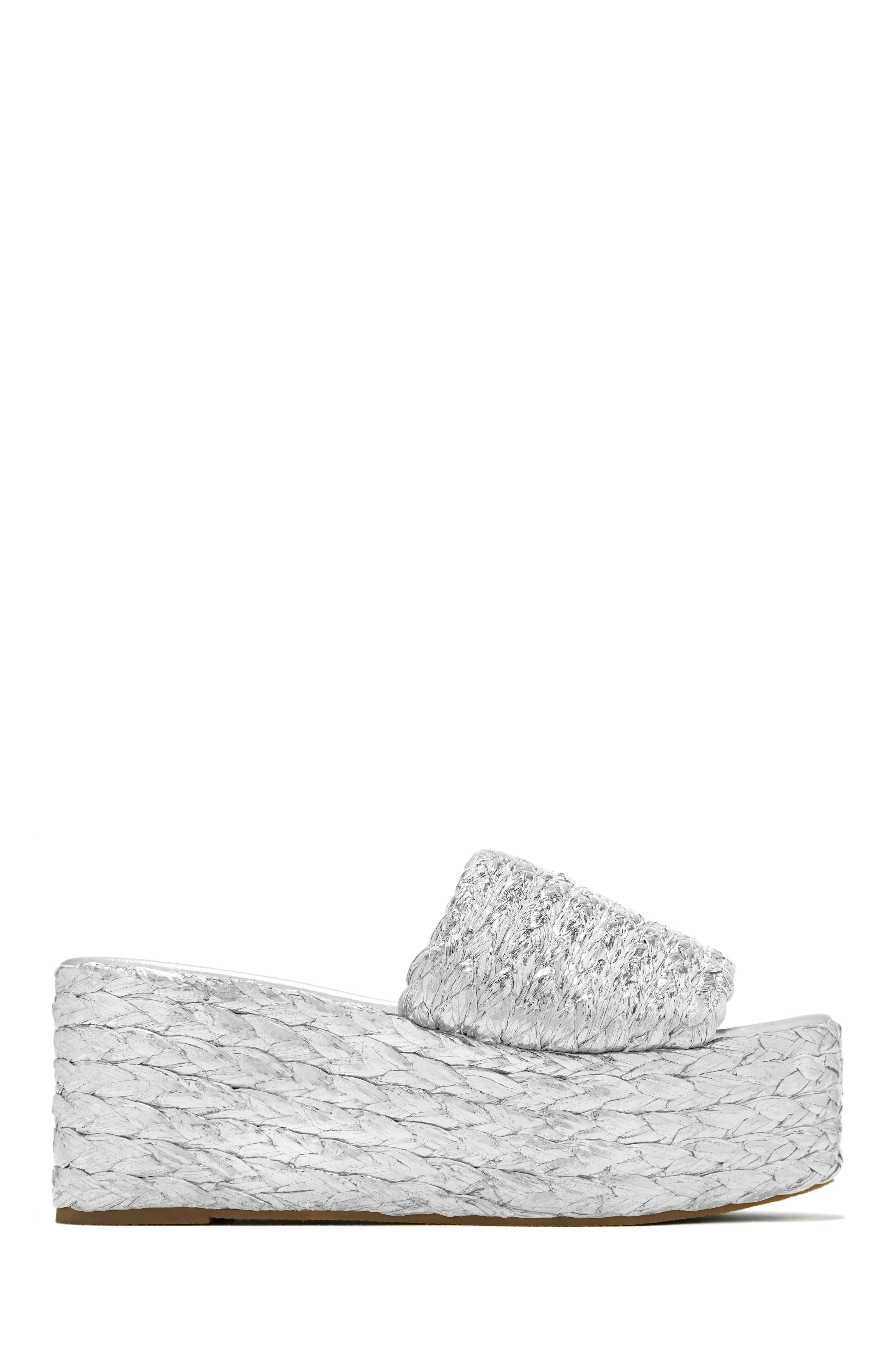 Rosalia Slip On Platform Sandals - Silver - Image 5