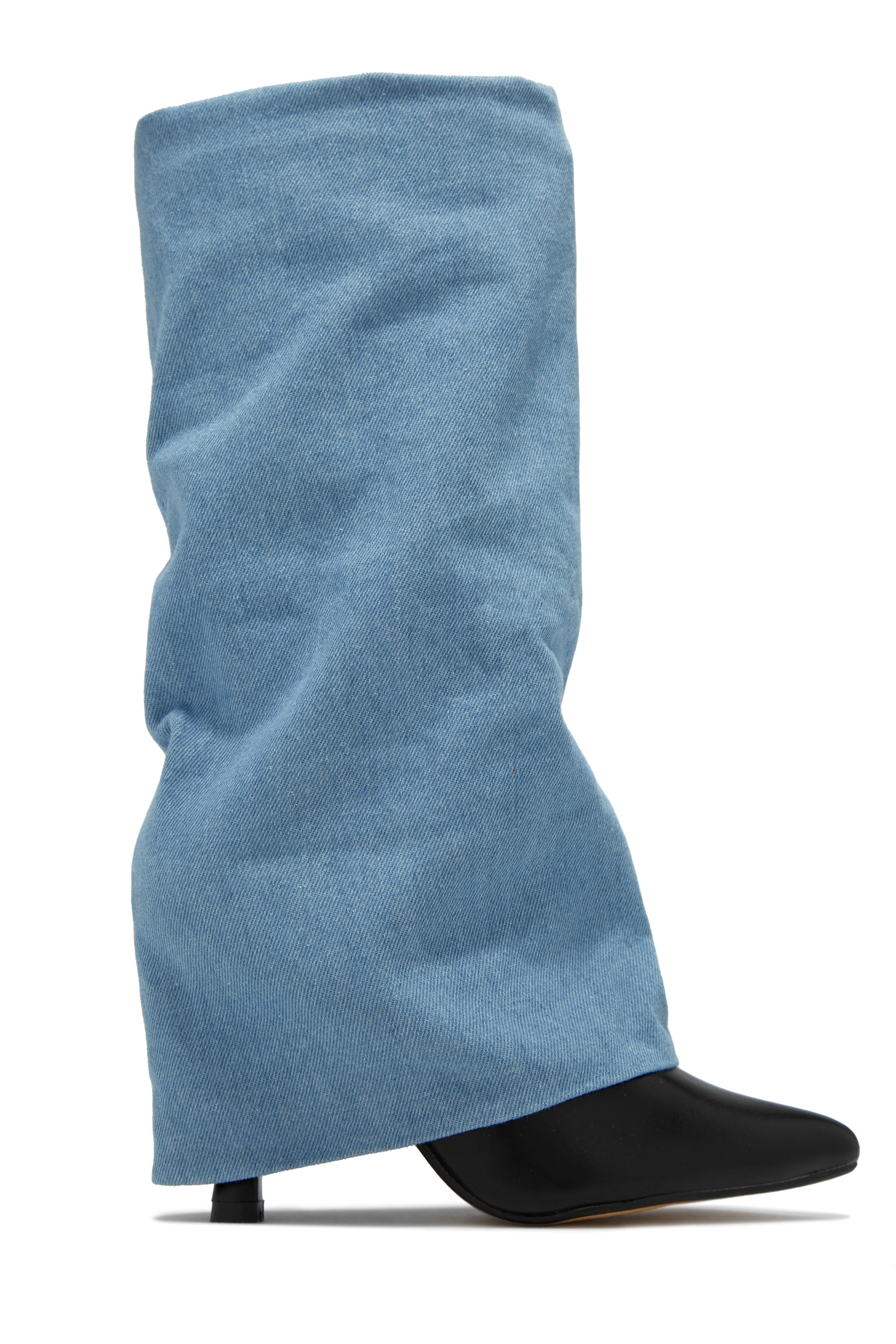 Samantha Denim Heel Boots - Denim - Image 7