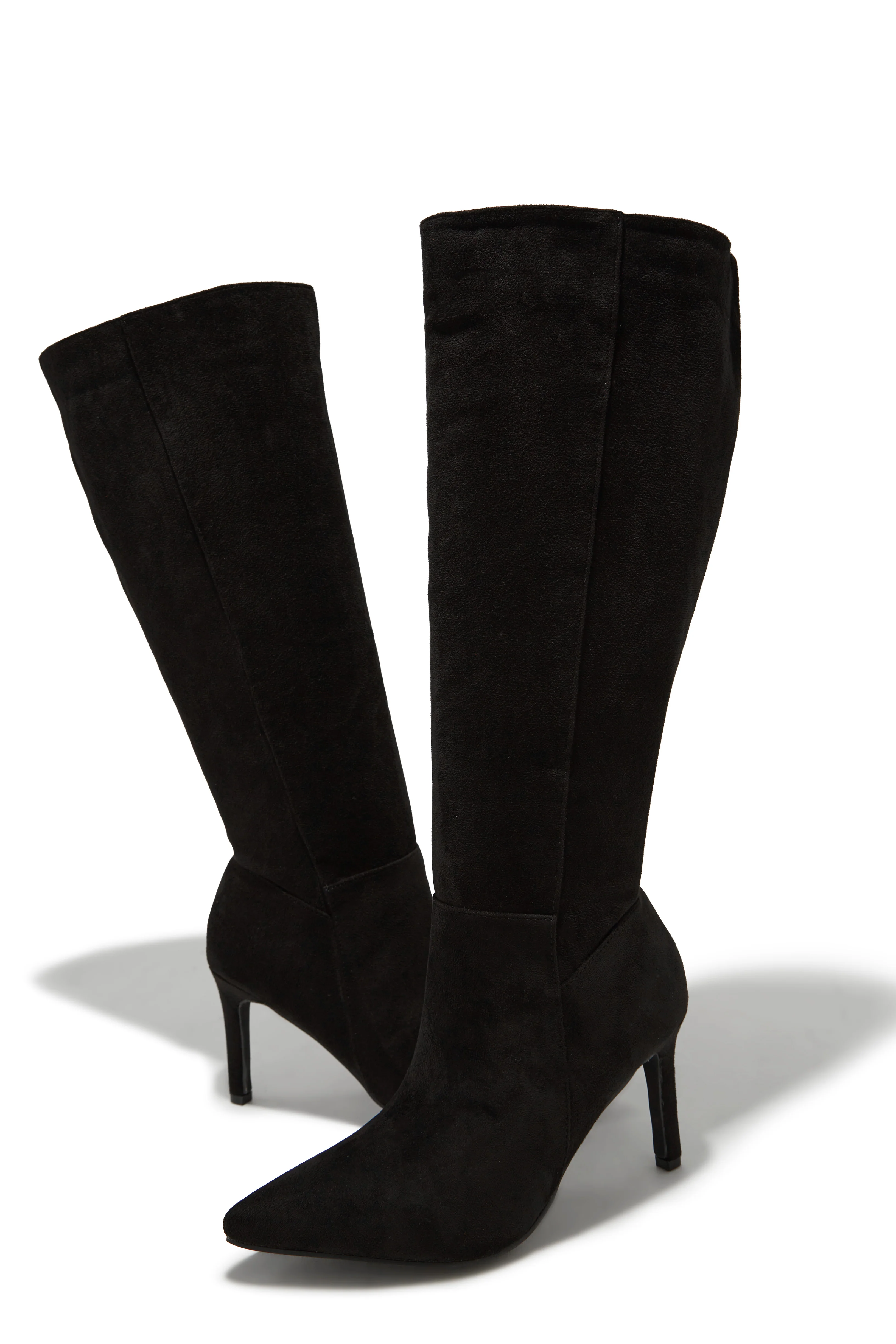Scarlette Below The Knee Heel Boots - Black - Image 3