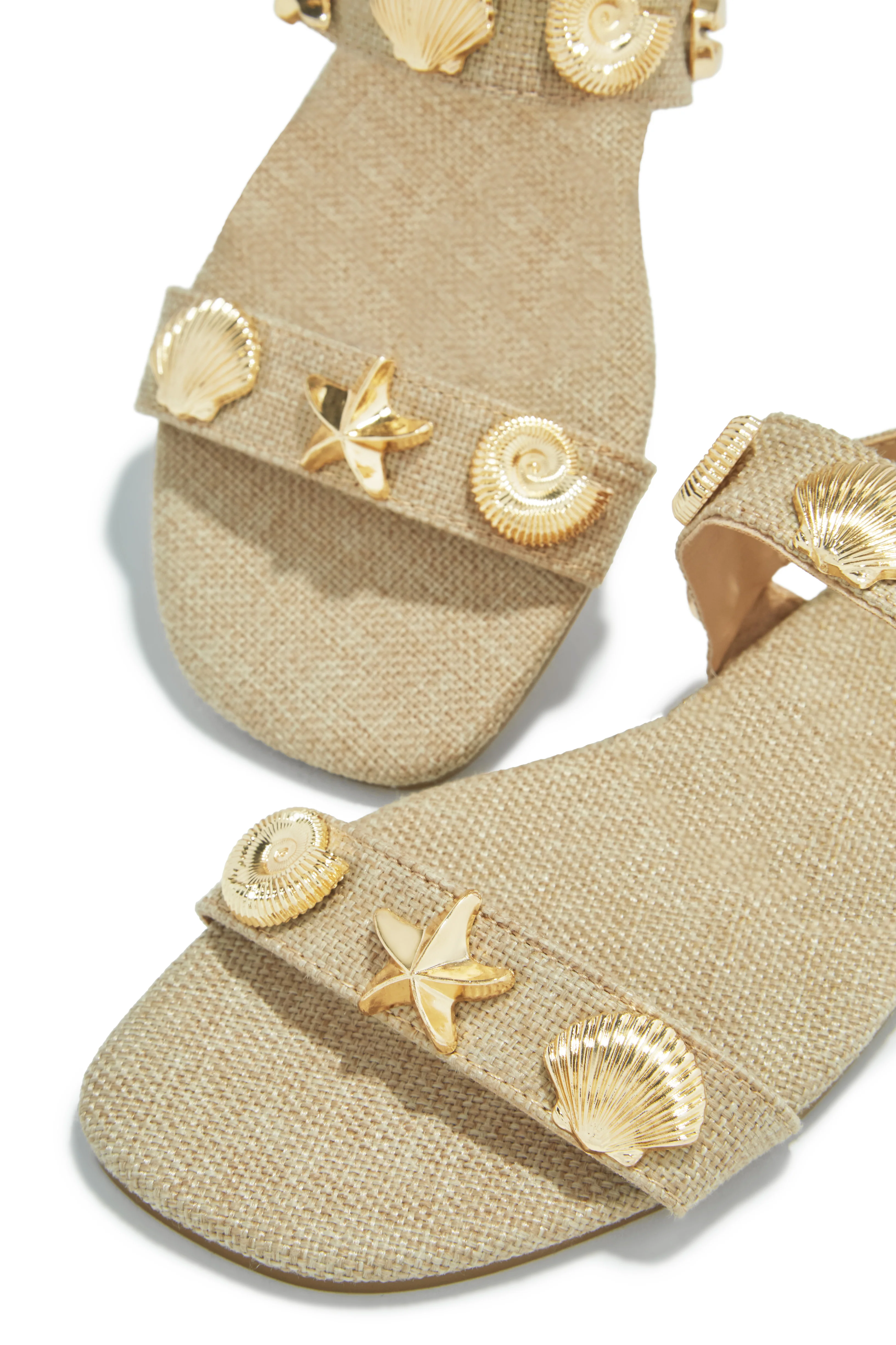 Sea Shore Flat Sandals - Natural - Image 2