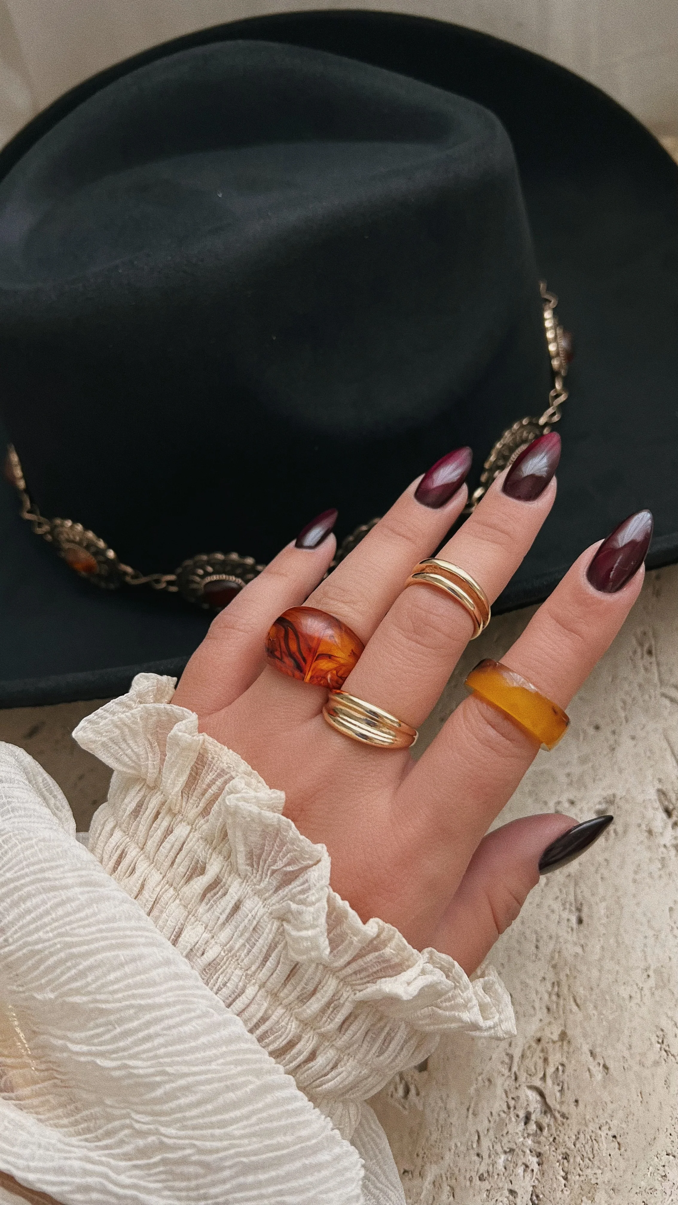 Sienna Four Piece Ring Set - Gold