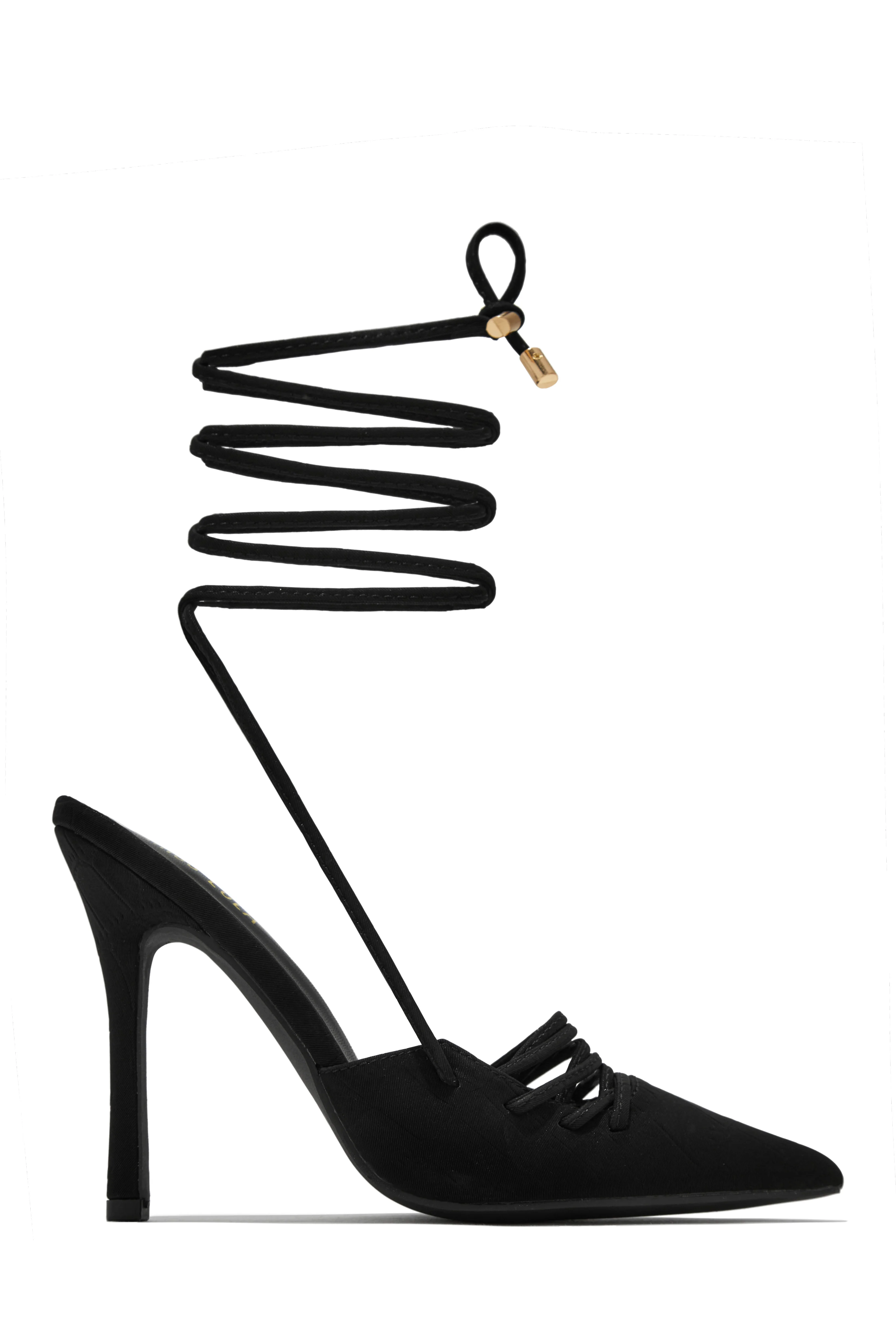 Simone Lace Up High Heel Pumps - White - Image 9