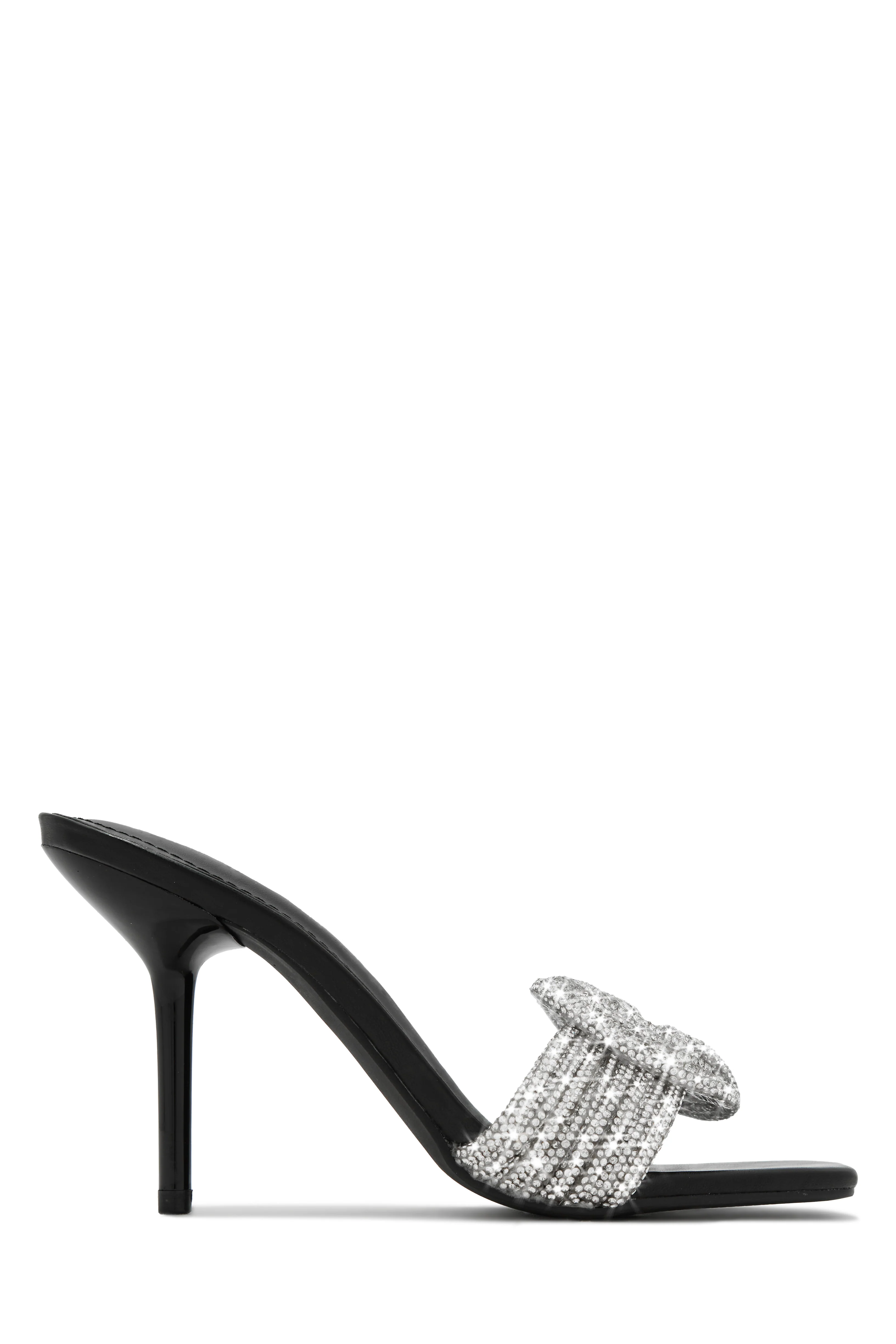 Song Of Love Embellished Mule Heels - Nude - Image 6