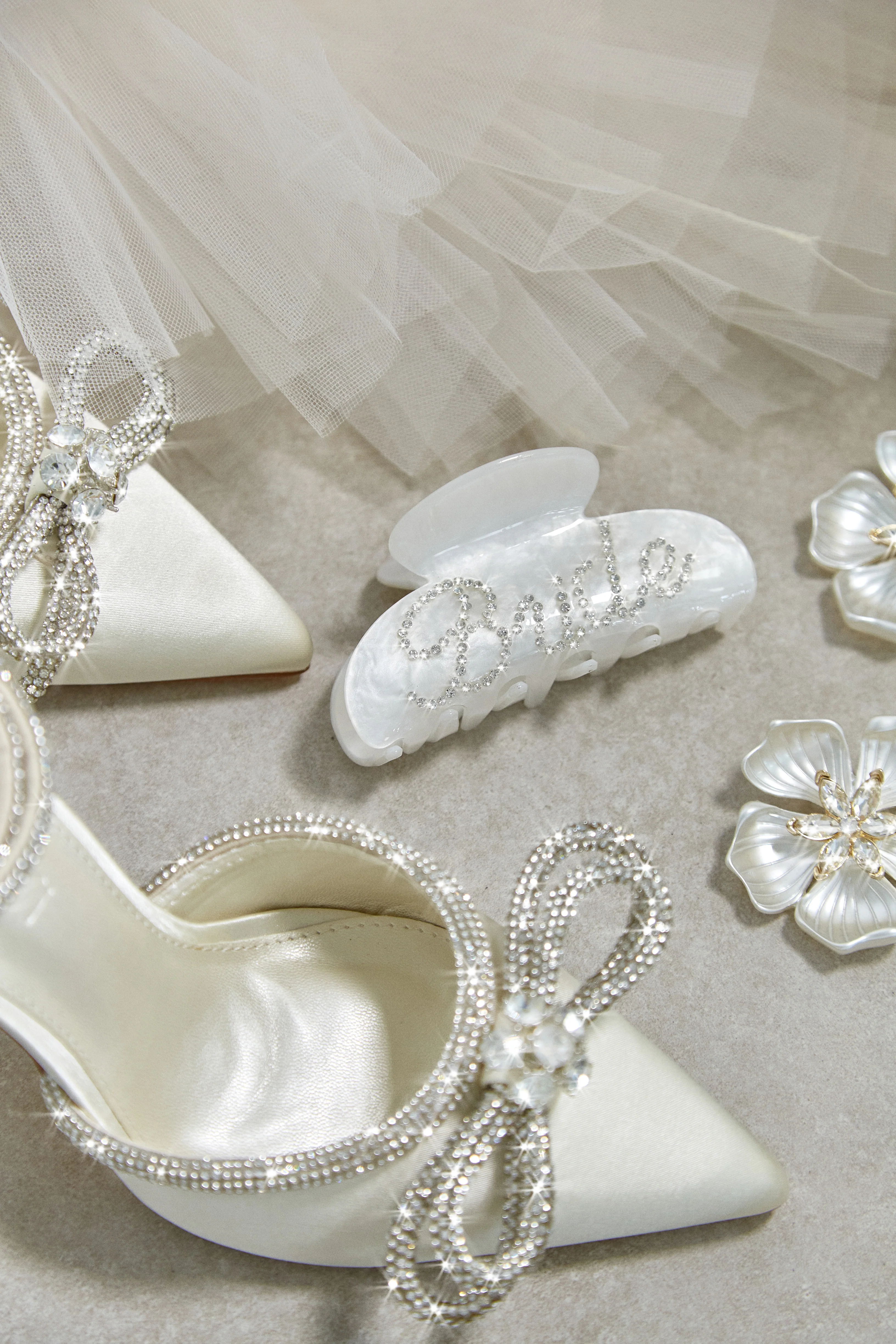 Special Day Embellished Hair Clip - White
