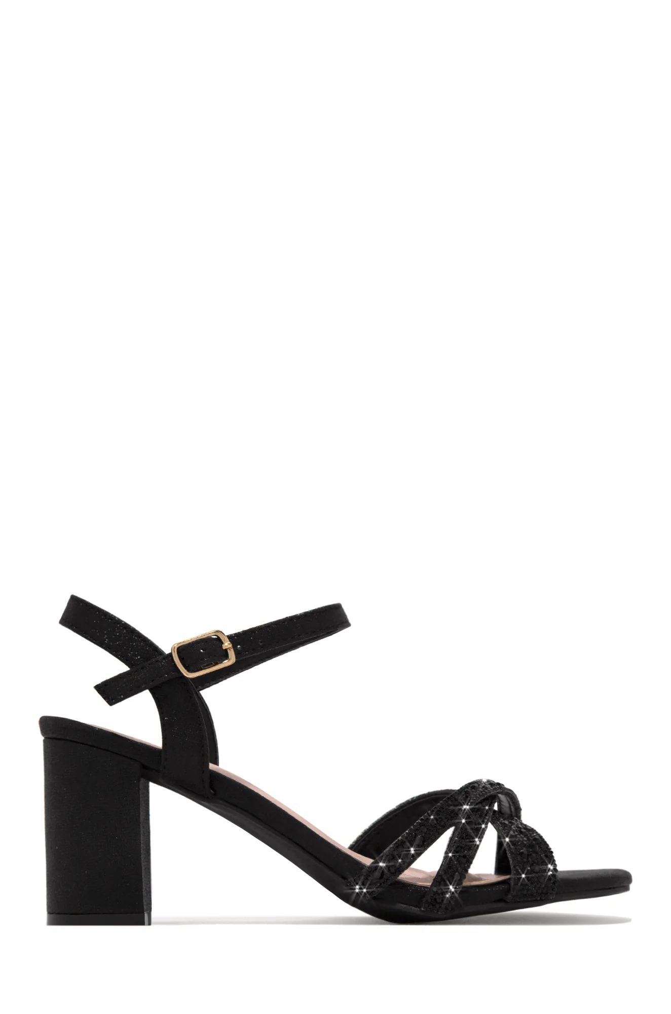Special Guest Embellished Block Heels - Black - Image 6