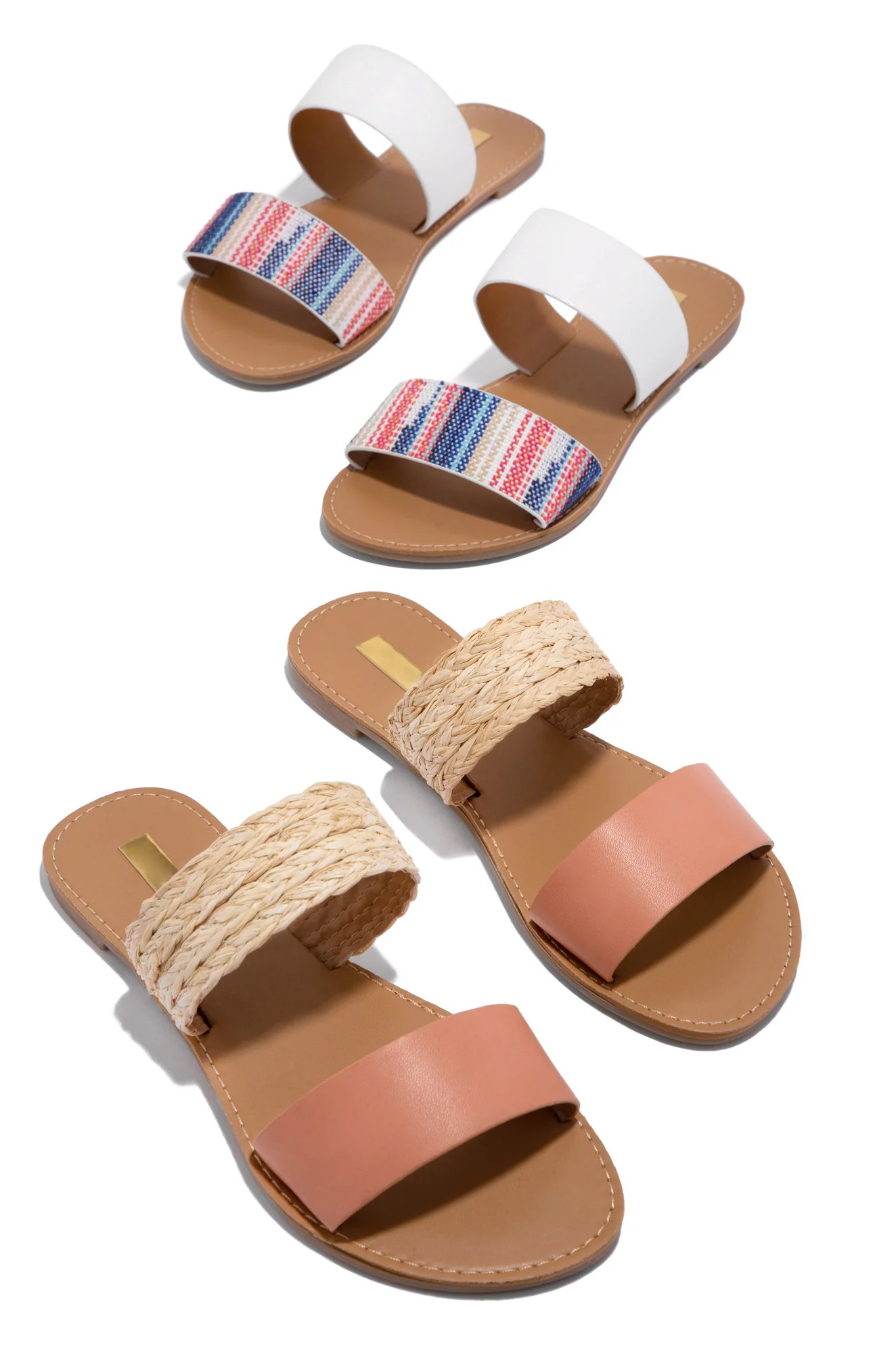 Spring Breaker Flat Slip On Sandals - Coral - Image 6