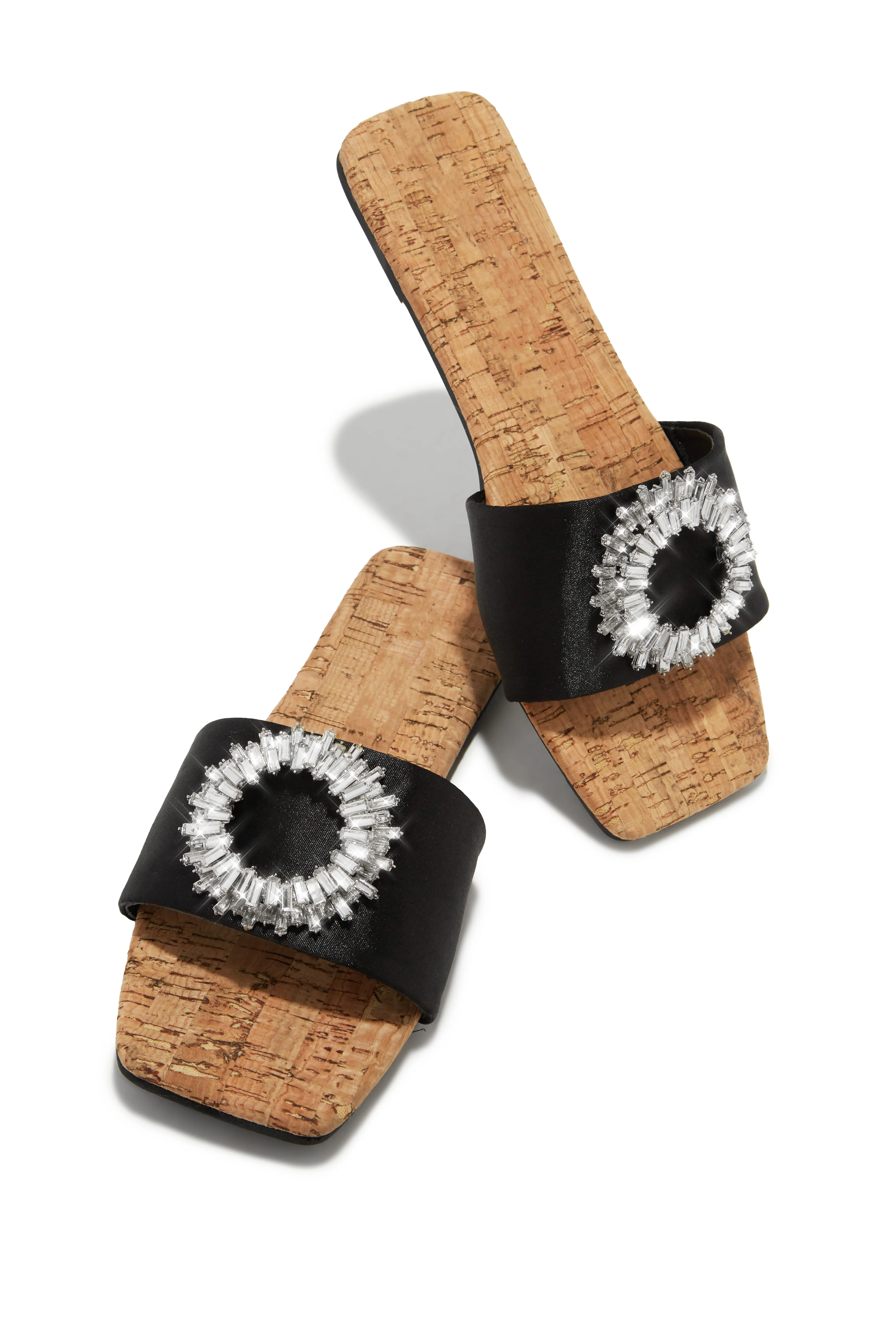 St. Tropez Getaway Embellished Slip On Sandals - Black - Image 4