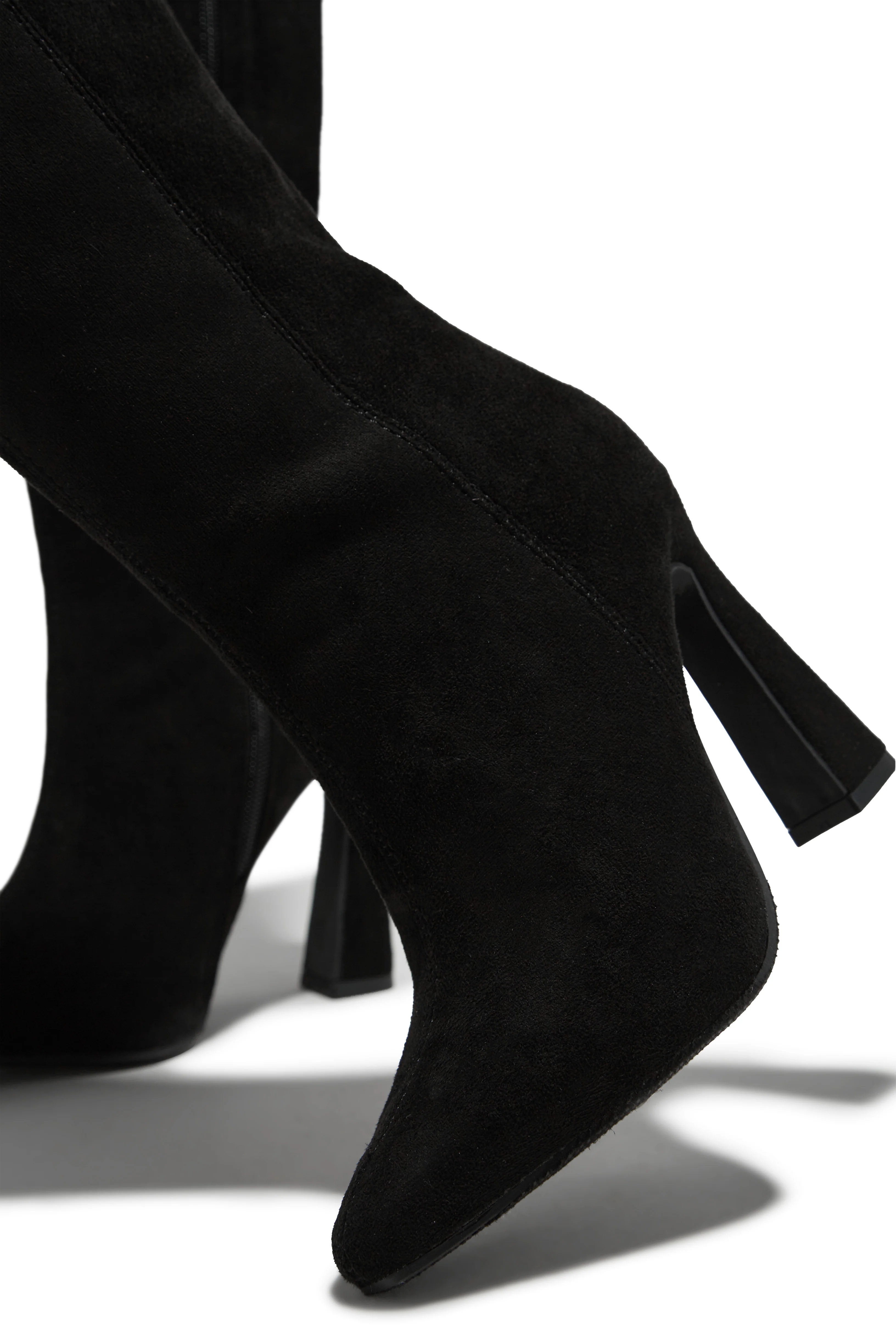 Stella Knee High Heel Boots - Black - Image 3