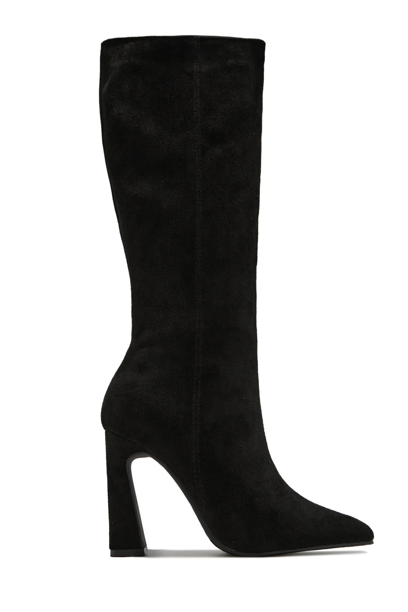 Stella Knee High Heel Boots - Black - Image 4