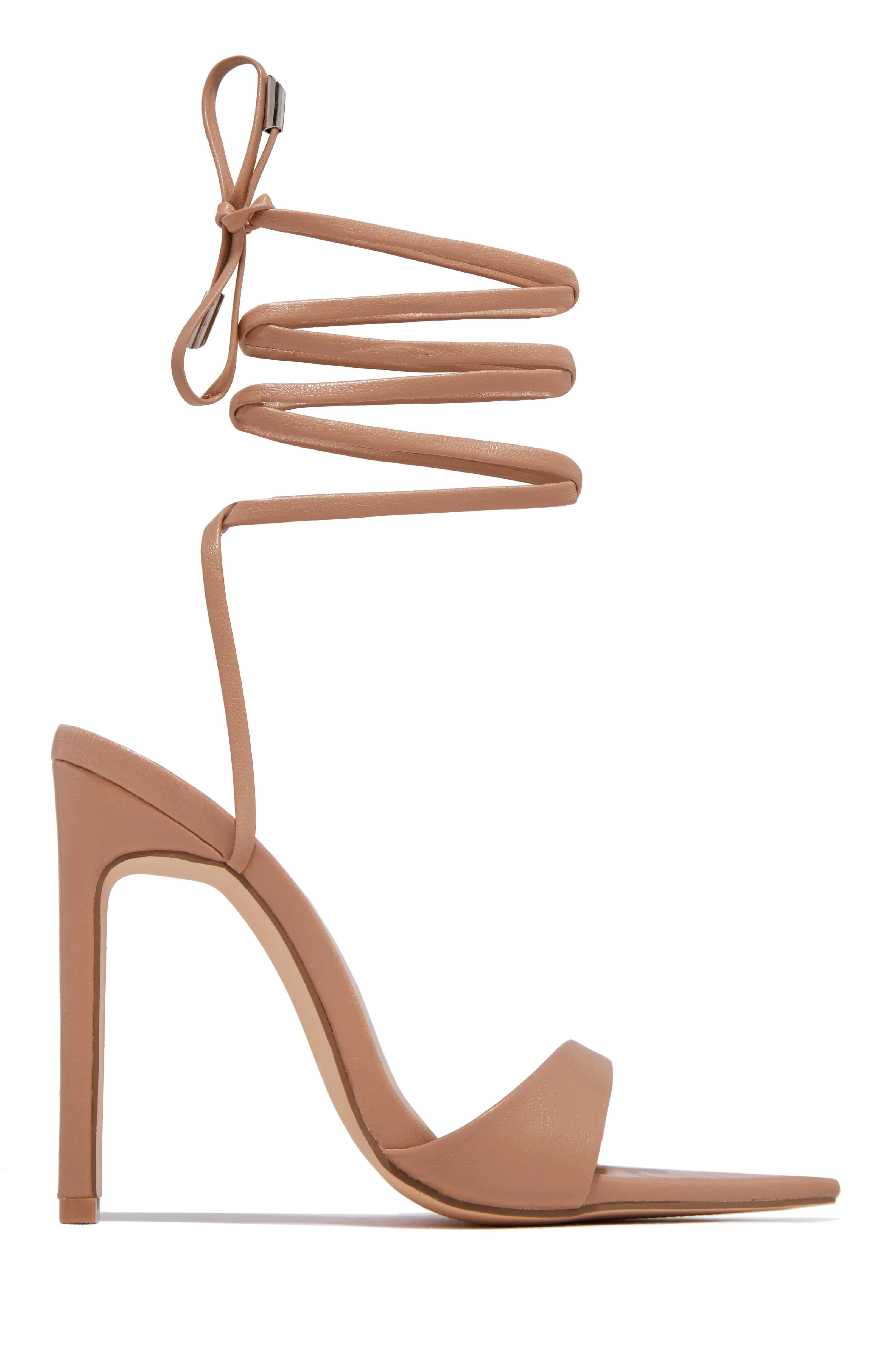 Sun Kissed Nights Lace Up High Heels - Silver - Image 7