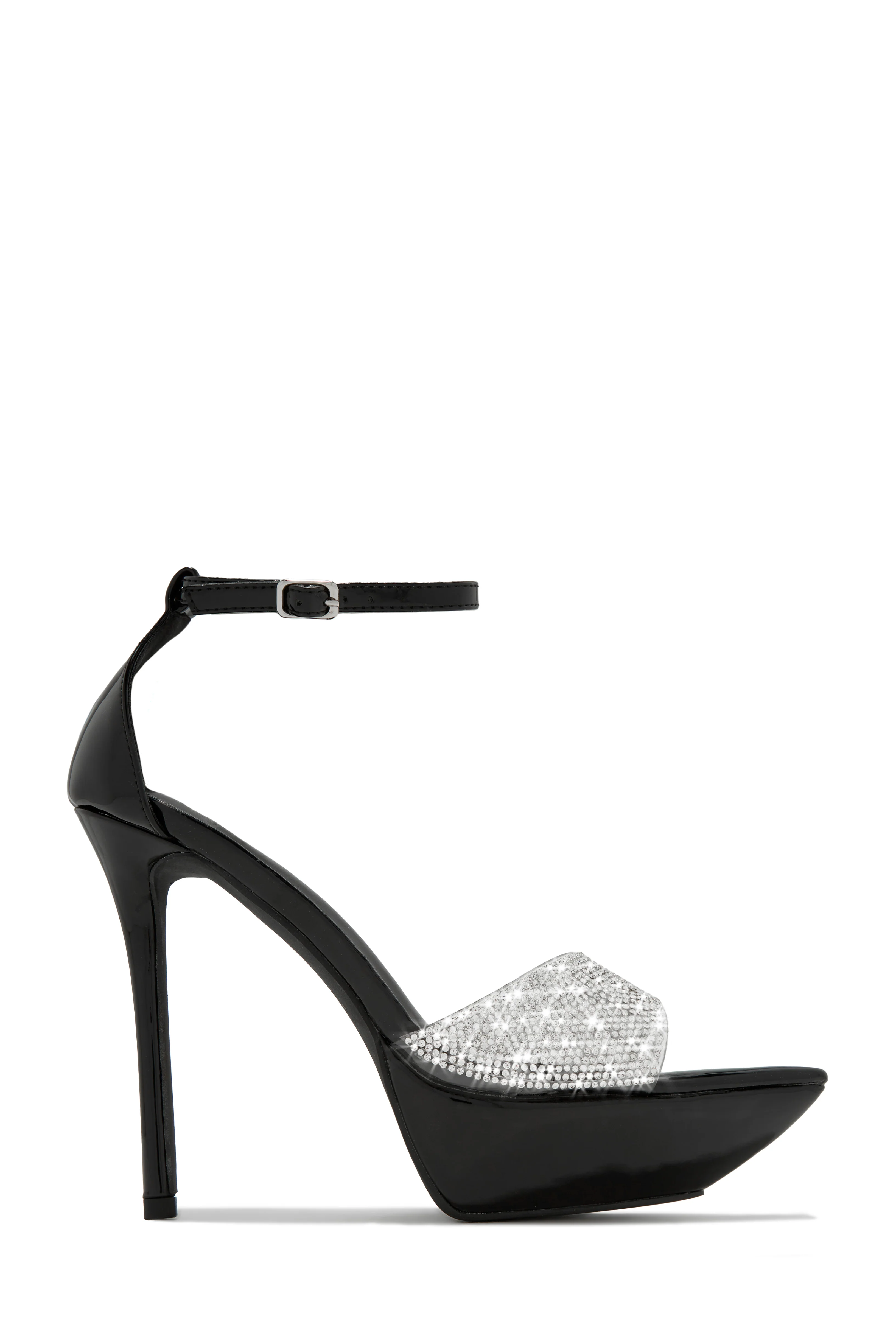 Sweet Fatale Embellished Platform Heels - Black - Image 5