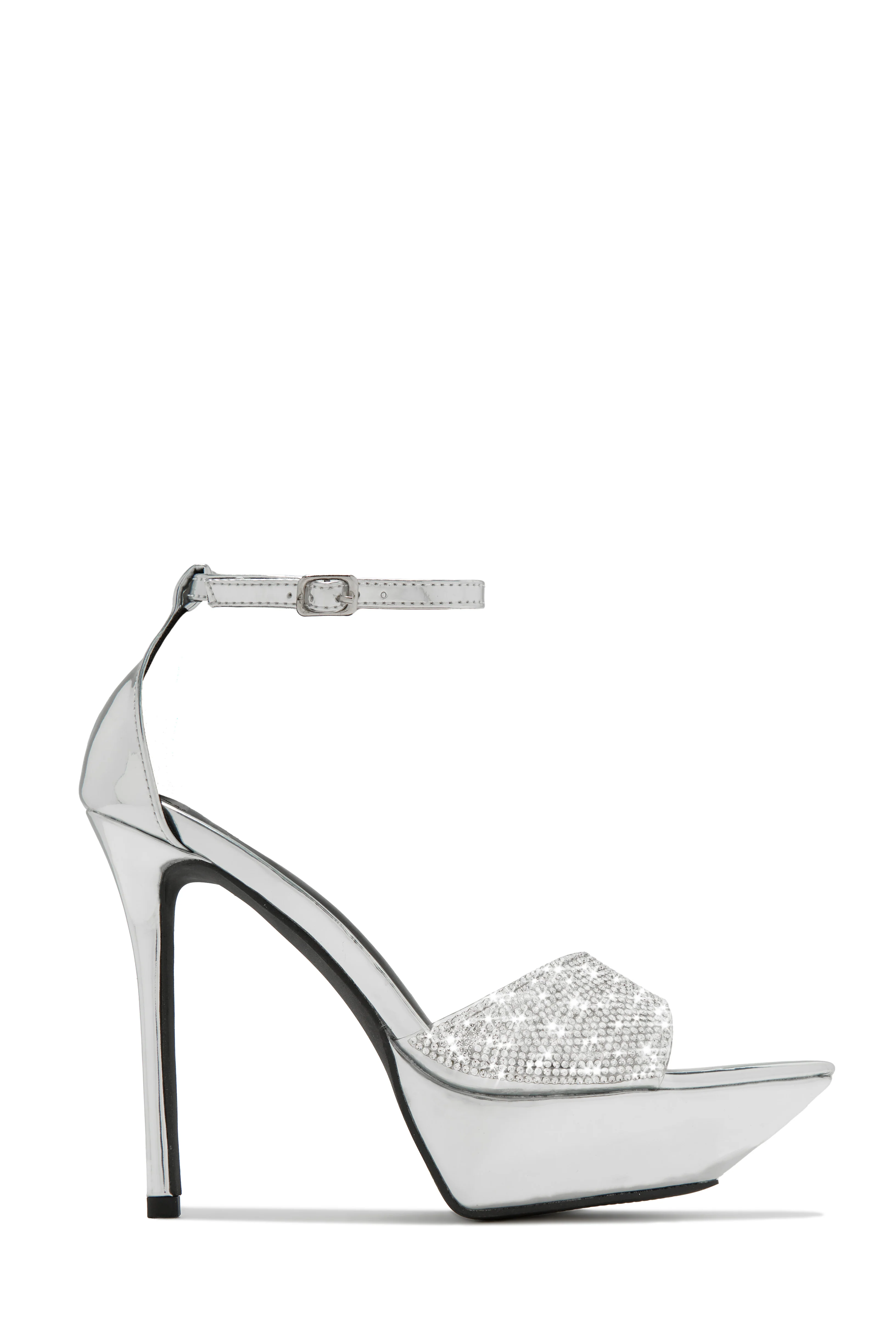 Sweet Fatale Embellished Platform Heels - Gold - Image 8