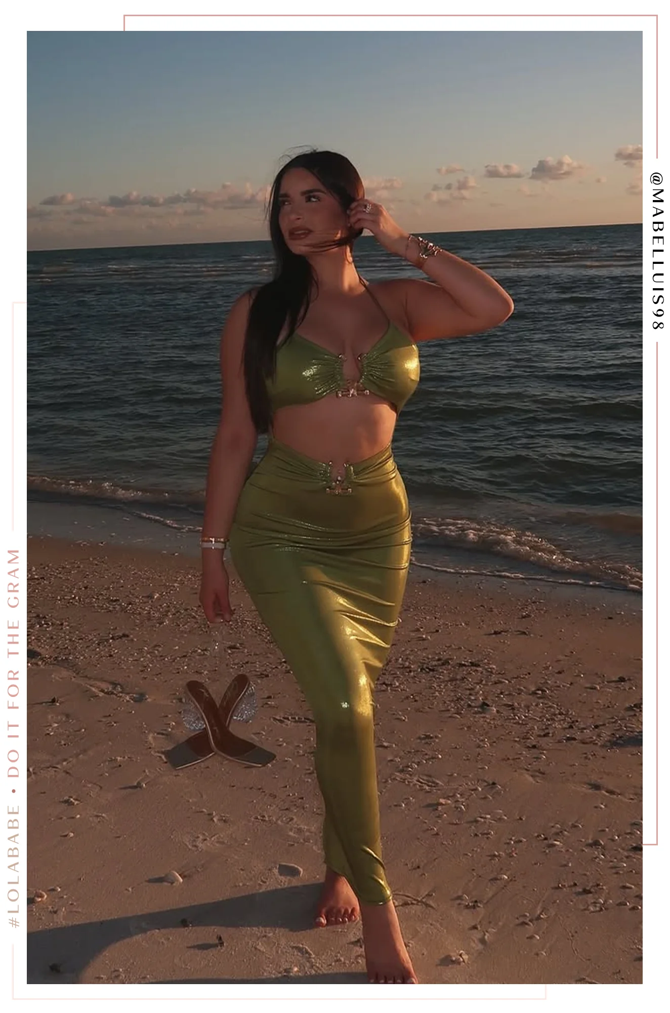 Syani Metallic Maxi Dress - Green - Image 9