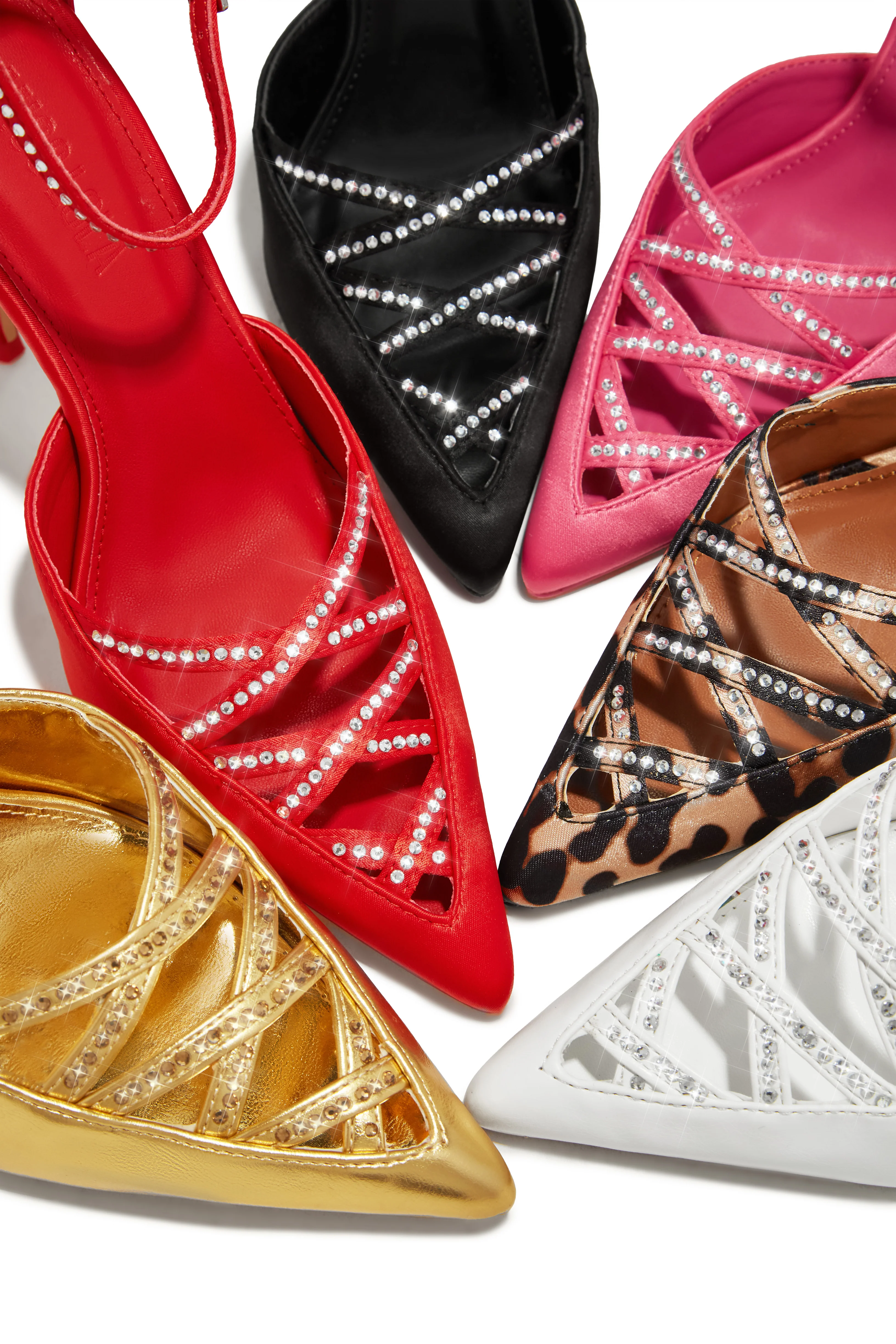 Tanalee Embellished High Heel Pumps - Red - Image 5