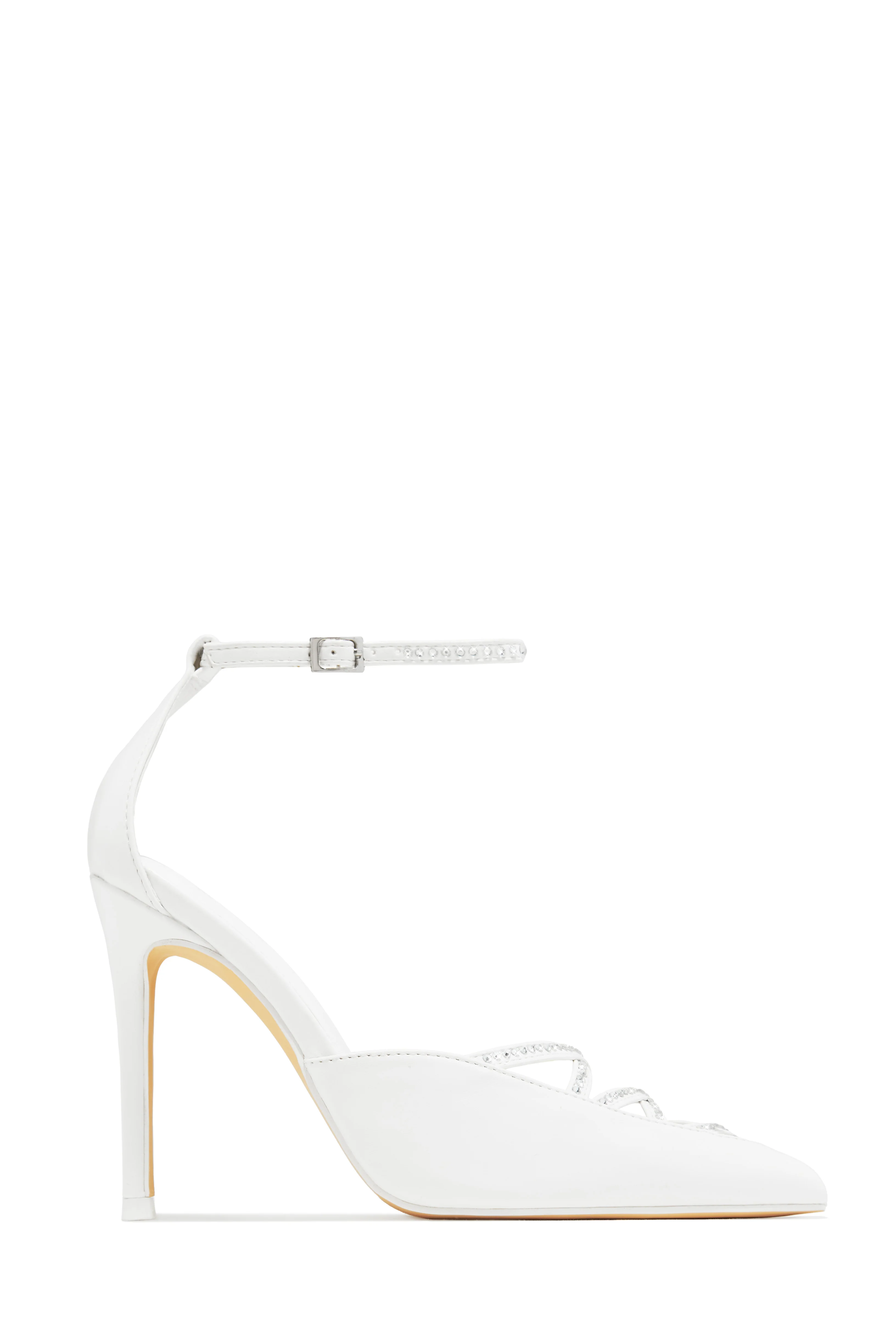 Tanalee Embellished High Heel Pumps - White - Image 8