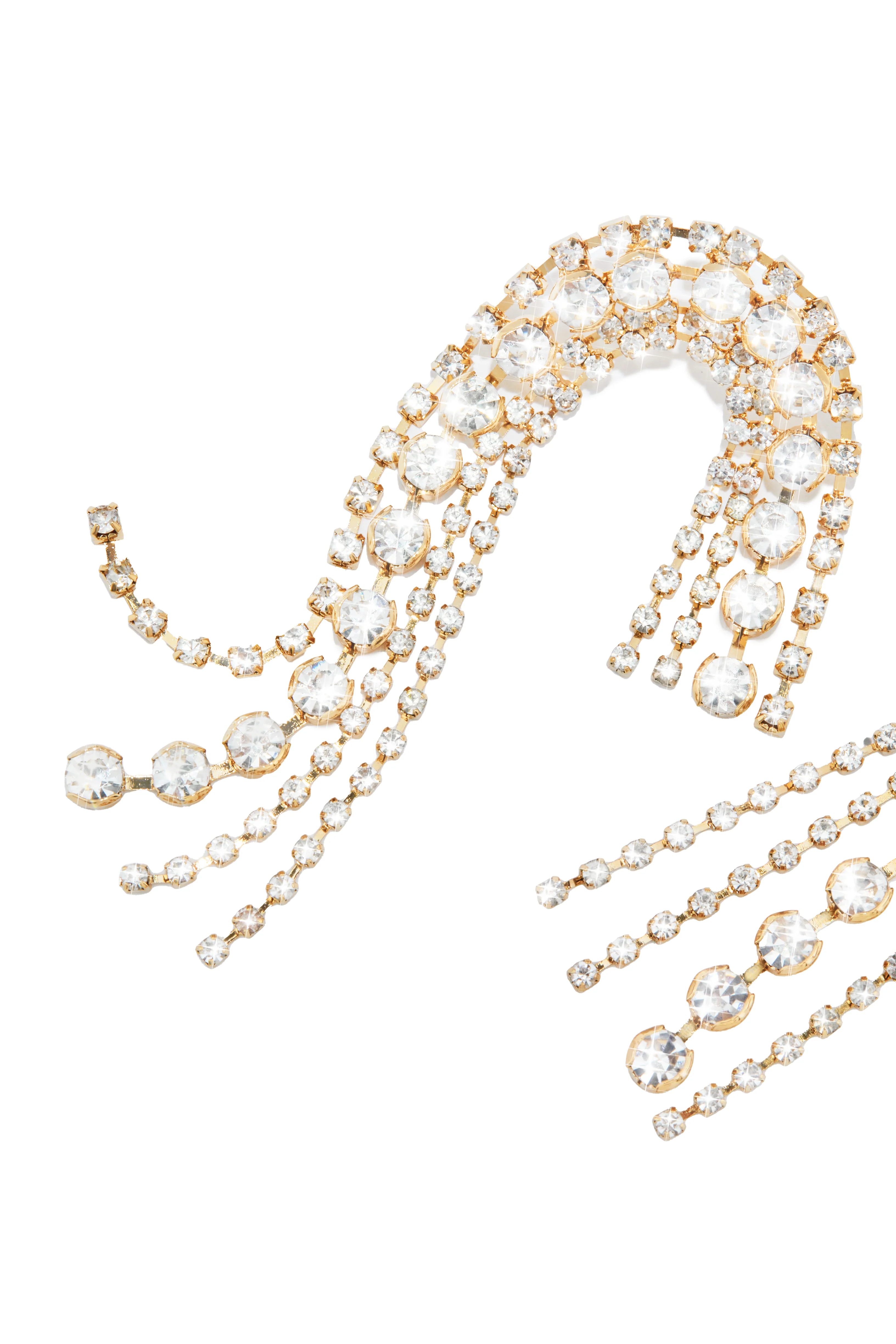 Thalassa Embellished Statement Earring - Gold - Image 2