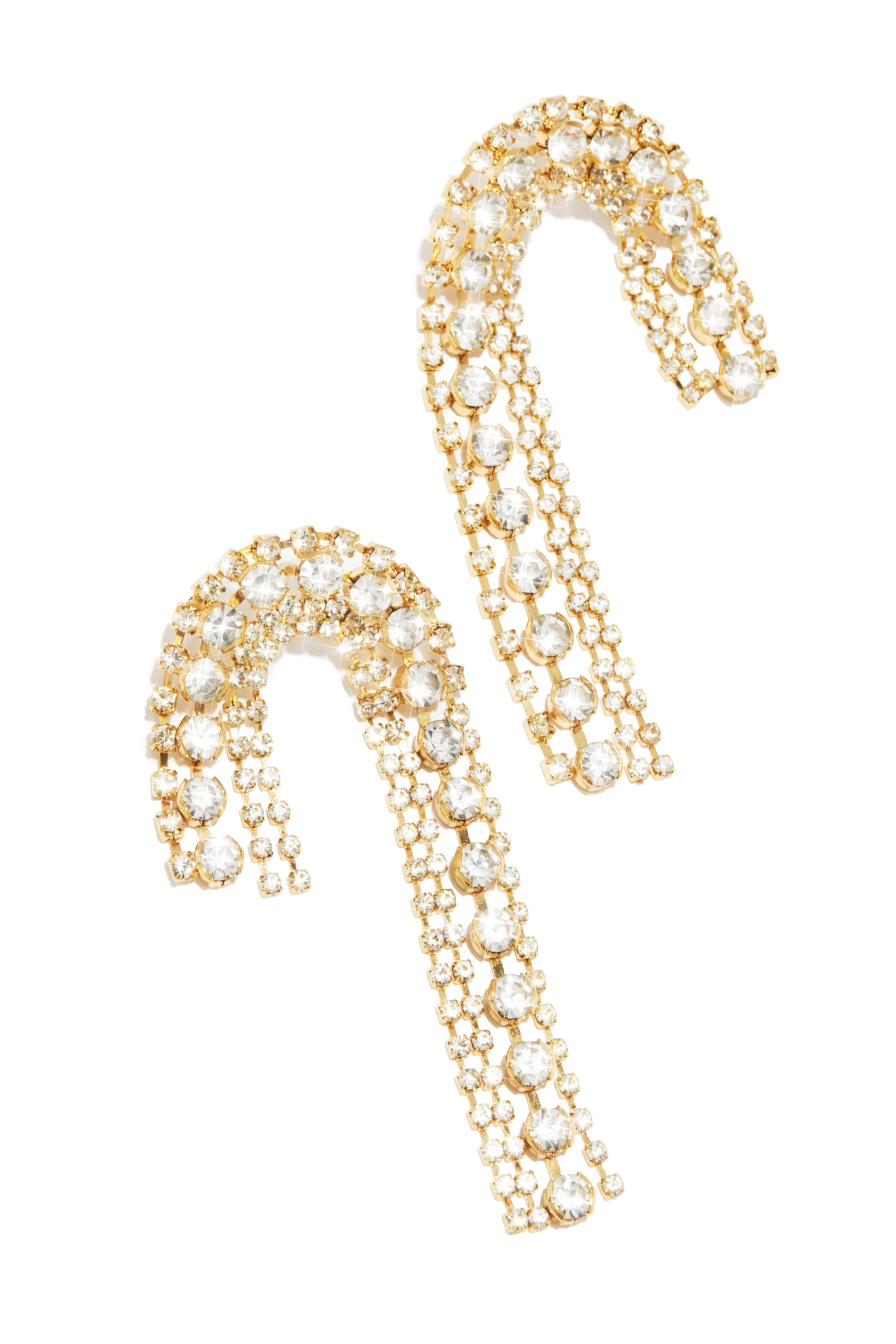 Thalassa Embellished Statement Earring - Gold - Image 3