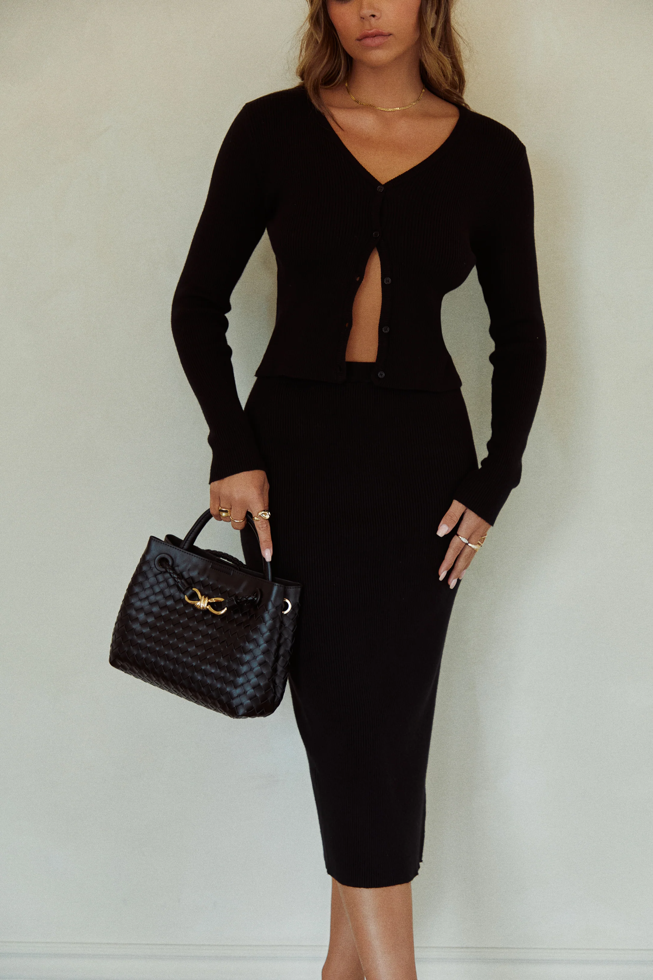 Timeless Love High Waist Midi Skirt - Black - Image 3