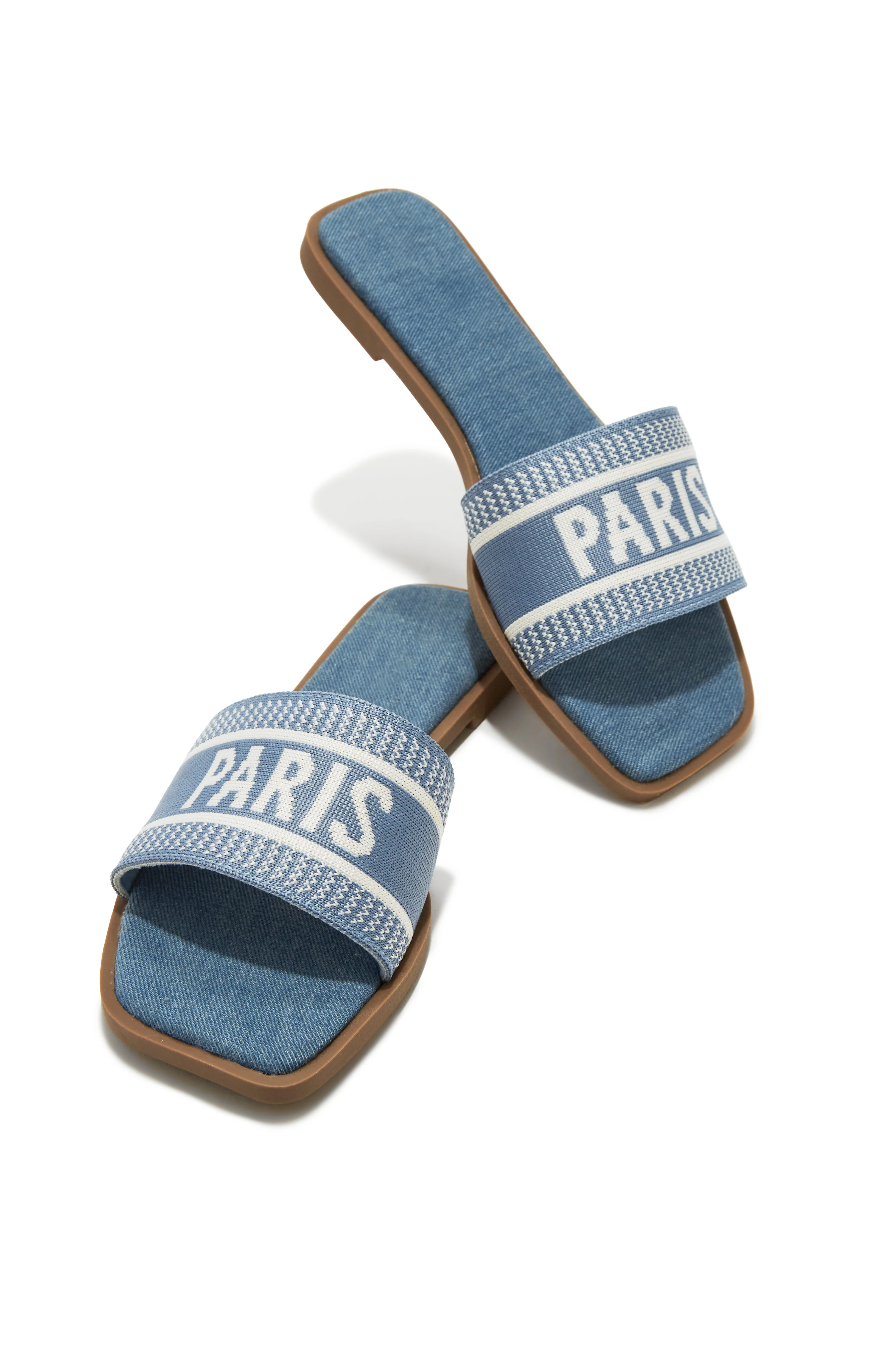 Travel Memories Slip On Sandals - Blue - Image 9