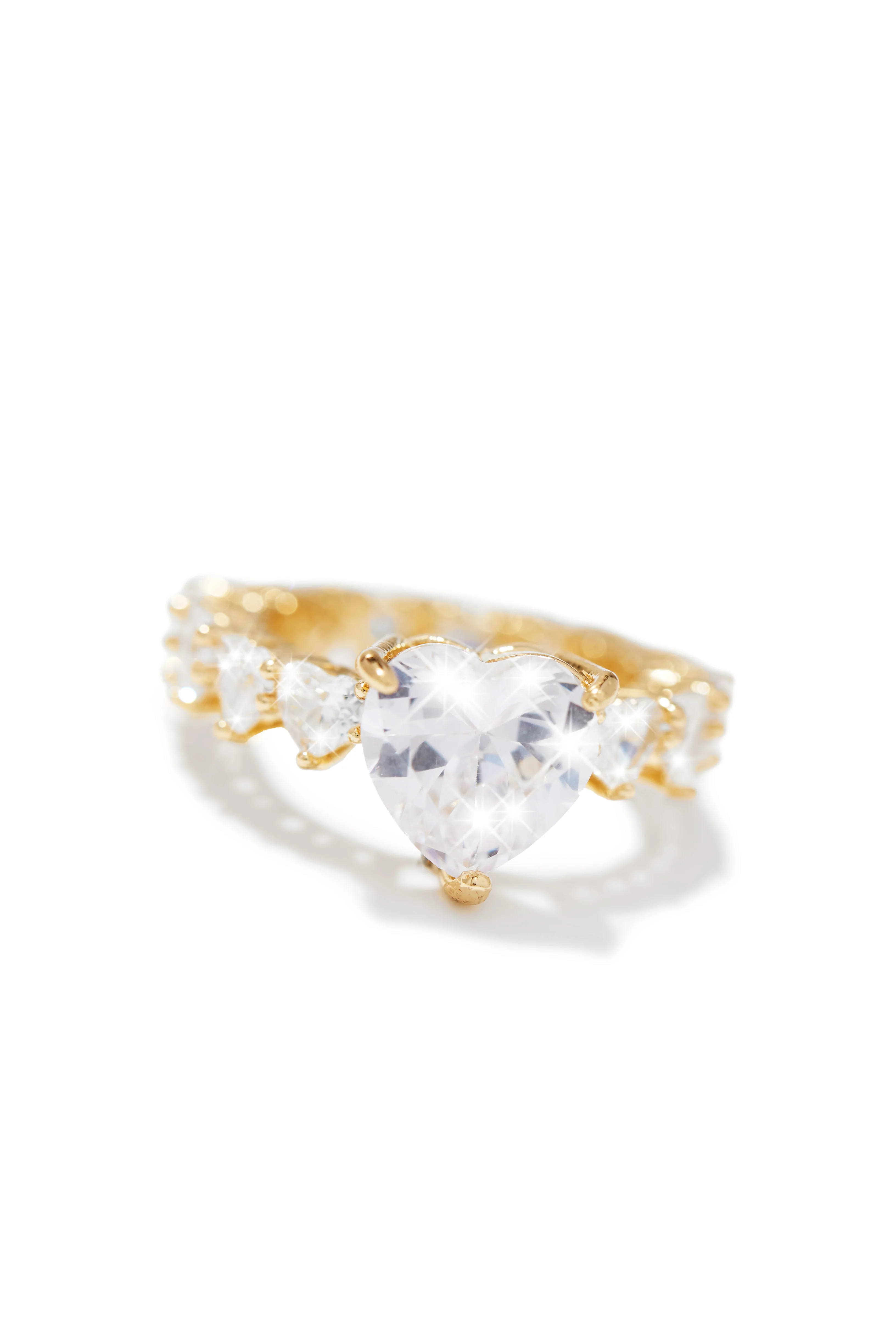 True Love Heart Embellished Ring - Silver - Image 6
