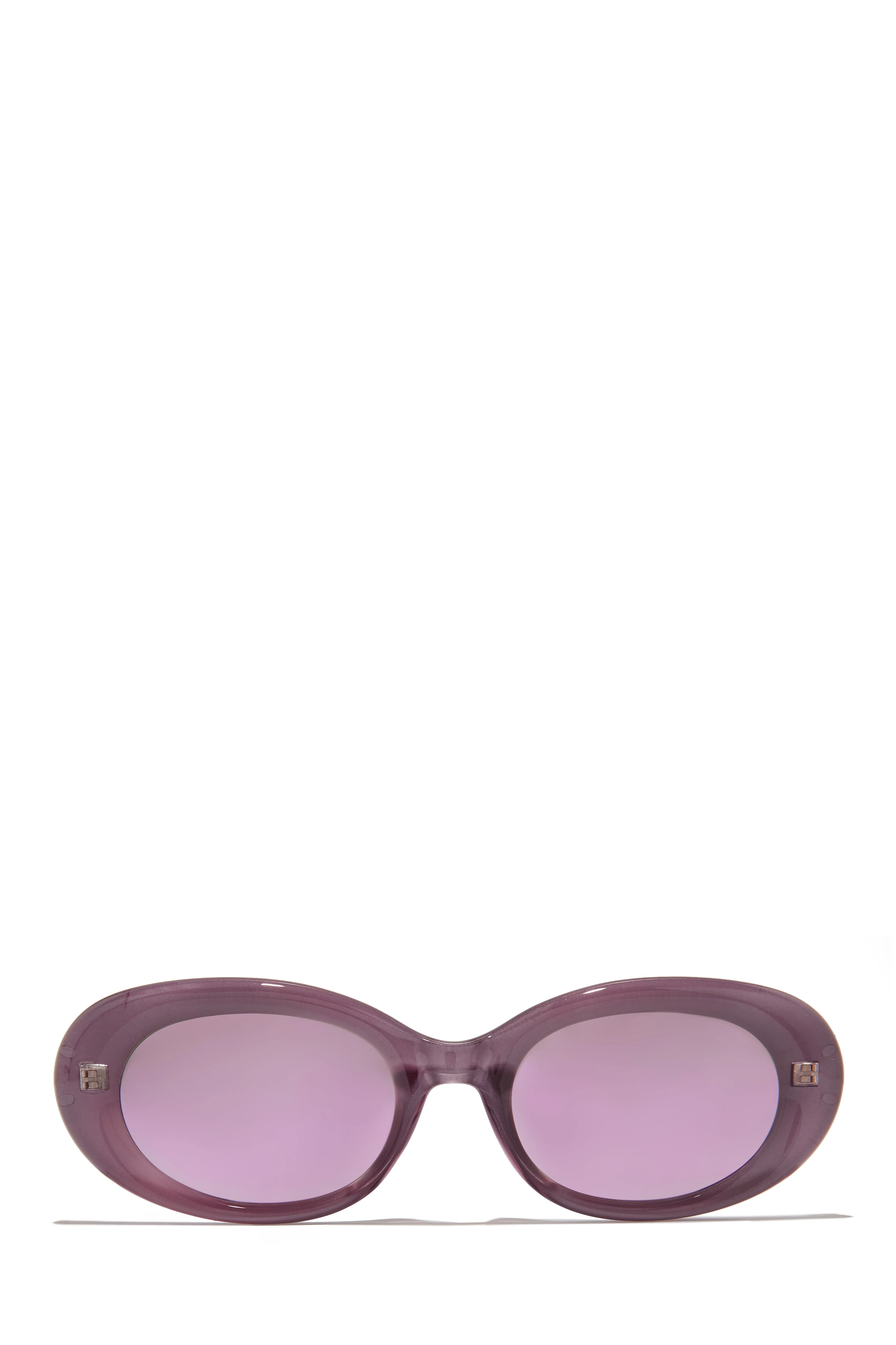 Tube Girl Oval Sunglasses - Purple - Image 6