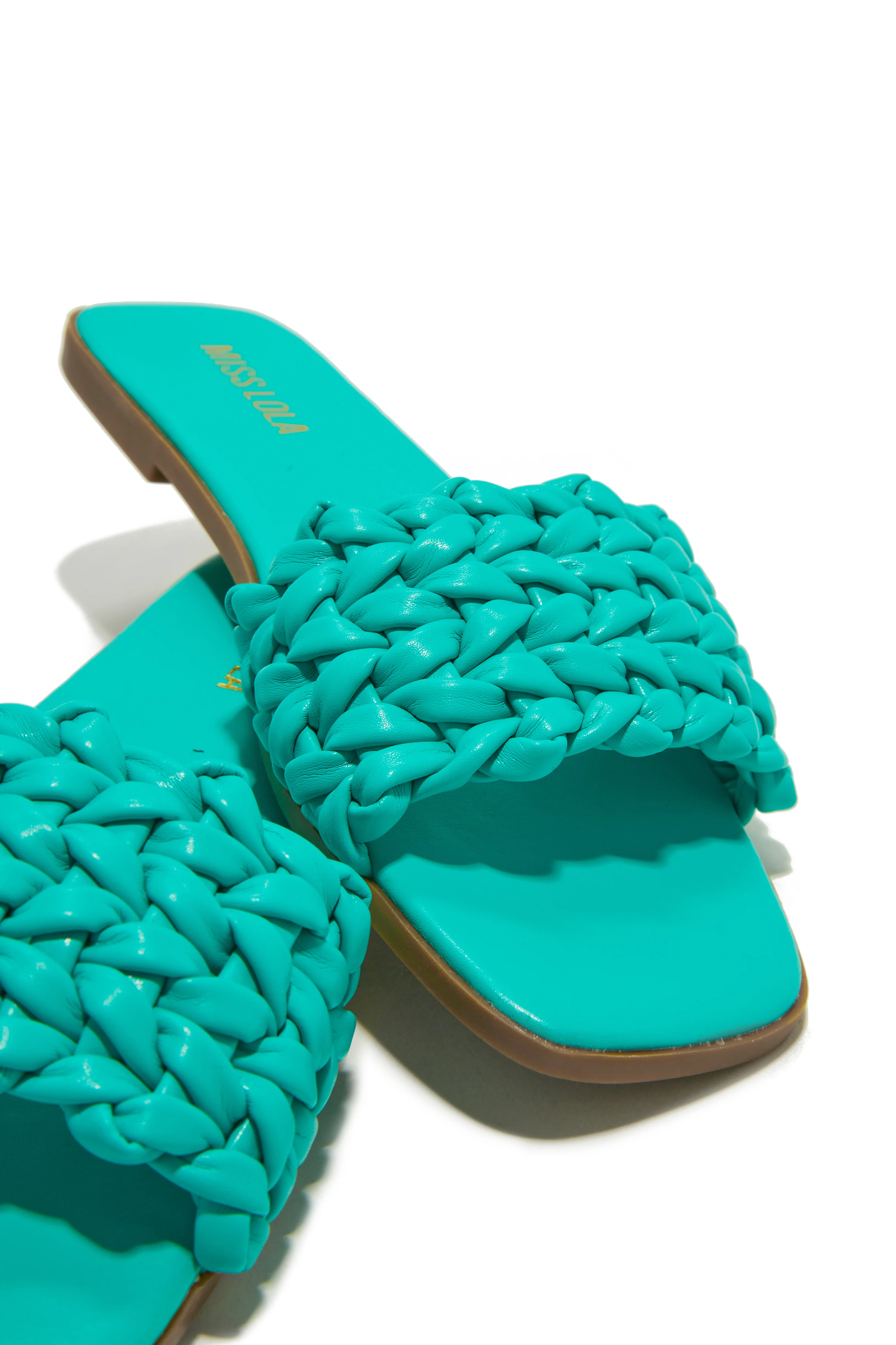 Tulum Sun Slip On Sandals - Teal - Image 3