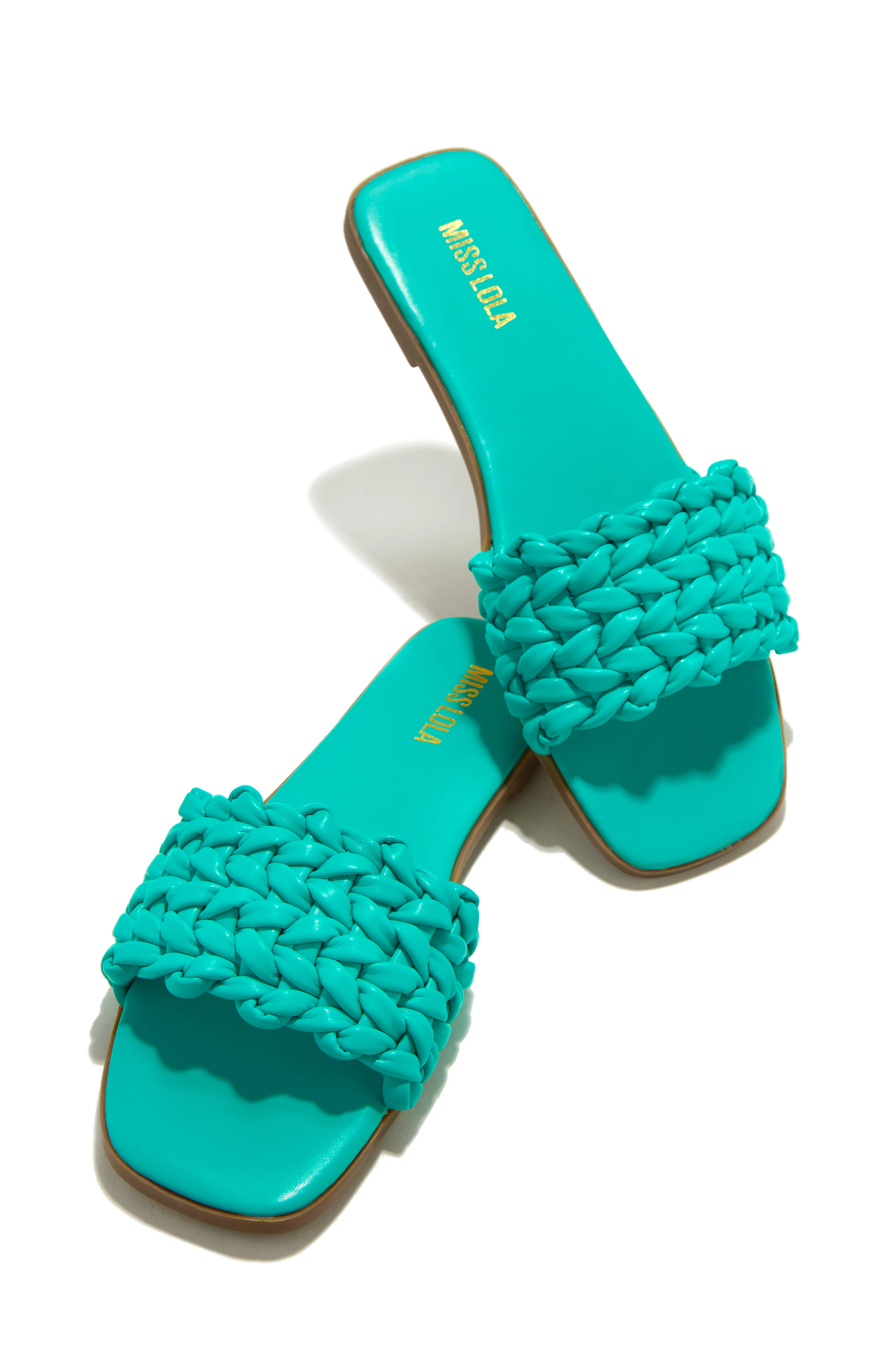 Tulum Sun Slip On Sandals - Teal - Image 4