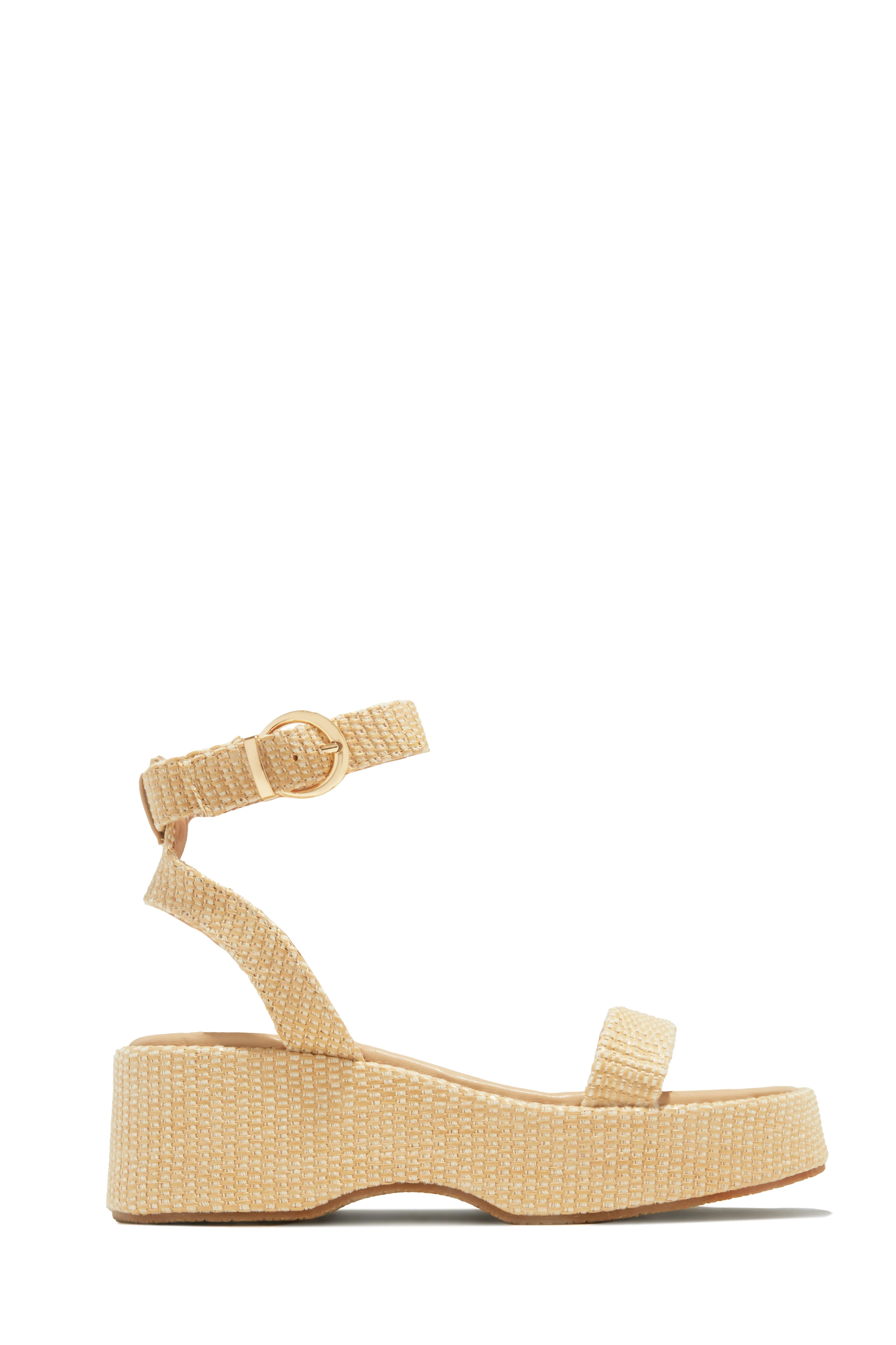 Walking On Sunshine Platform Sandals - Natural - Image 5