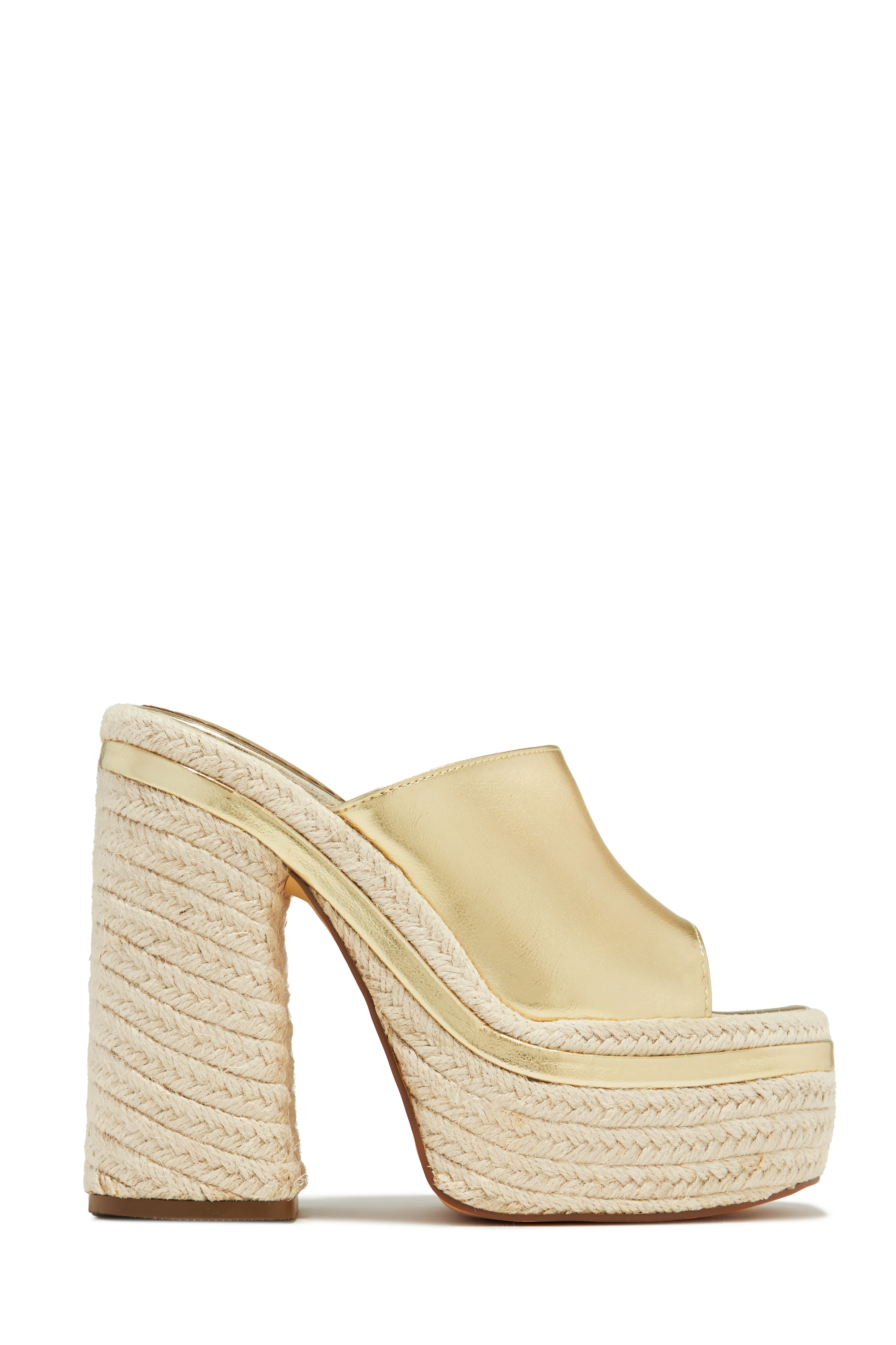 Weekend Attire Platform Block Heel Mules - White - Image 9