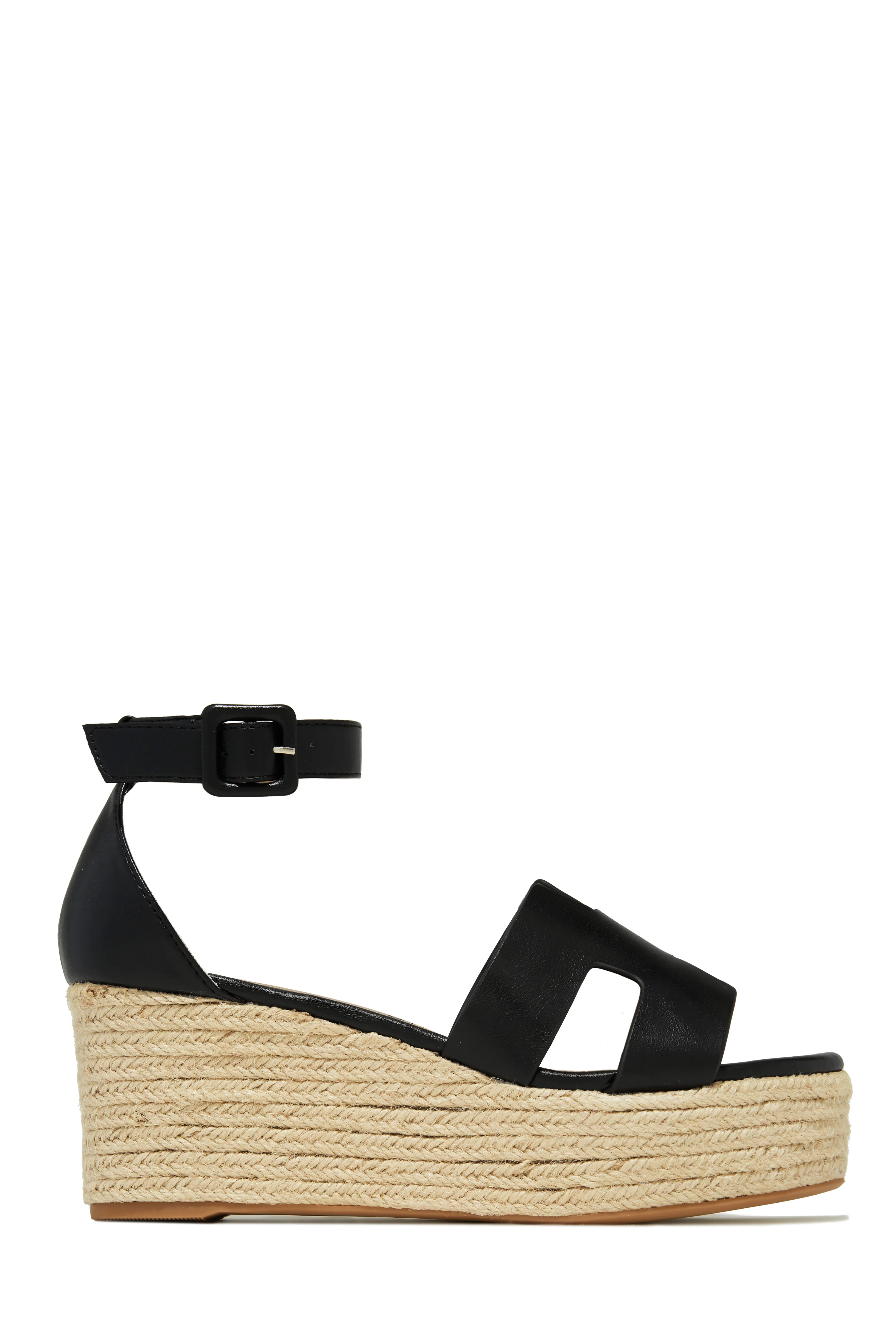 Weekend Cruise Espadrille Platform Sandals - Black - Image 4