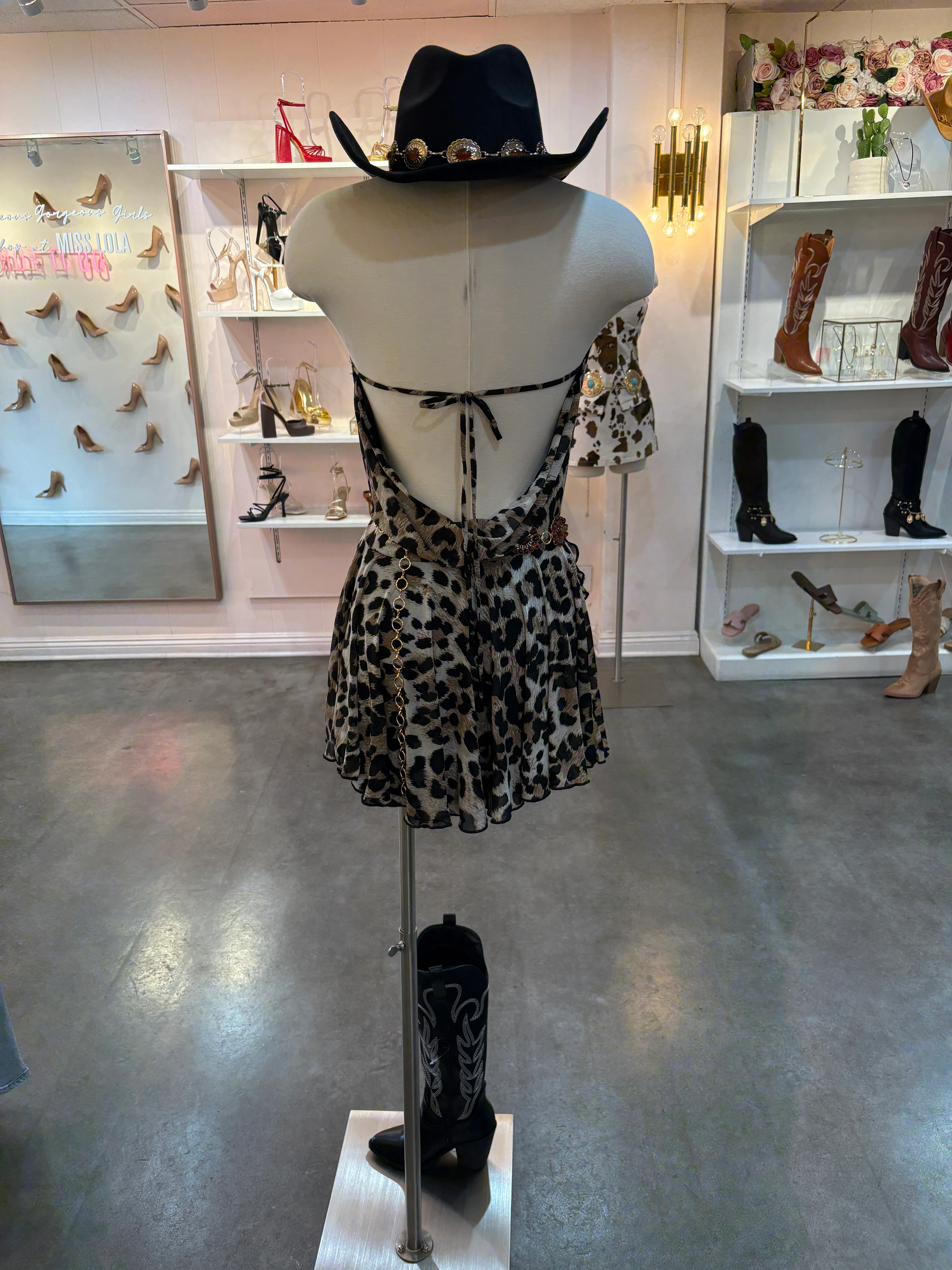 Wild Ones Halter Mini Dress - Leopard - Image 7
