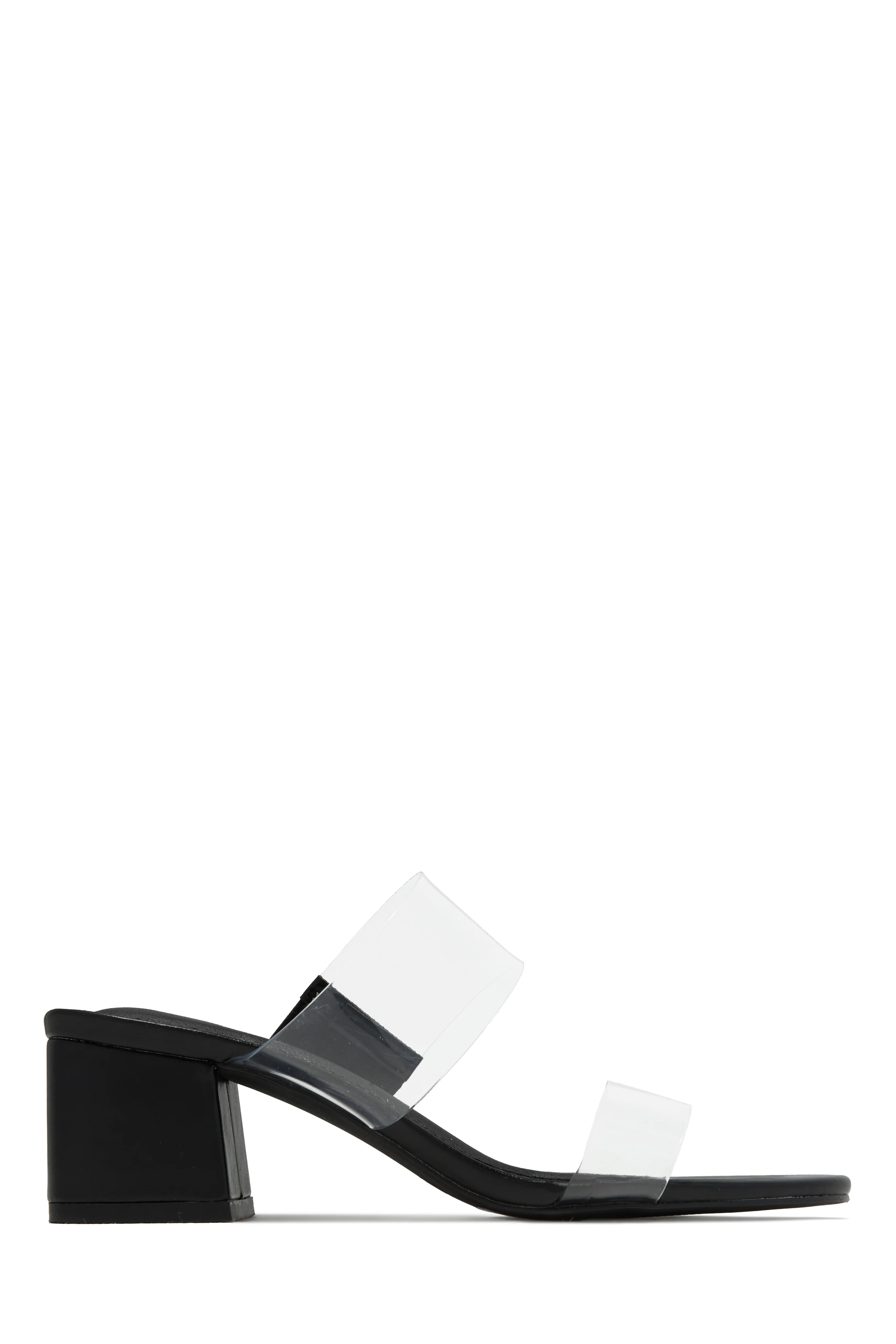 Yara Clear Strap Block Mid Heel Mules - Natural - Image 8