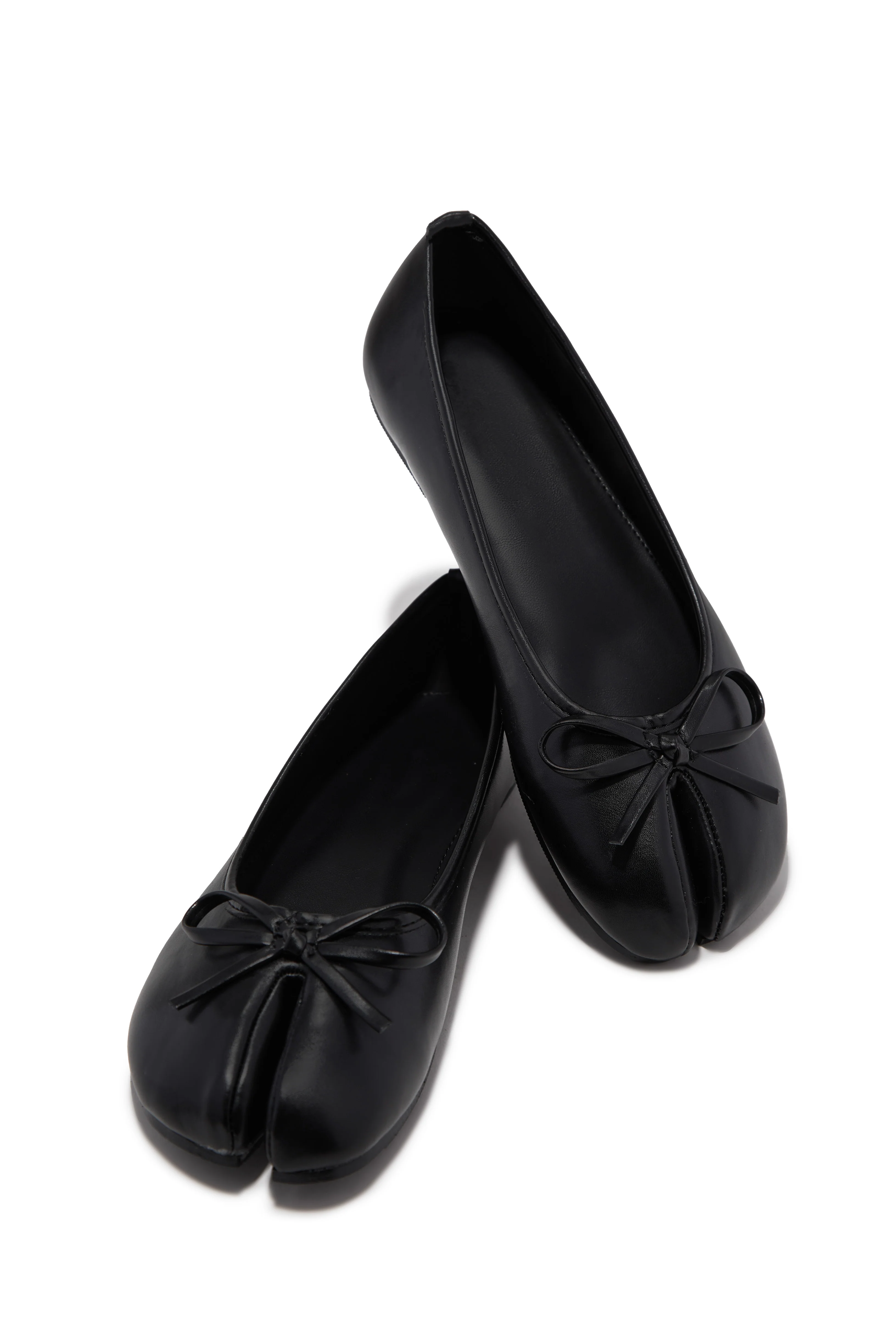 Zyra Split Toe Flats - Black - Image 8