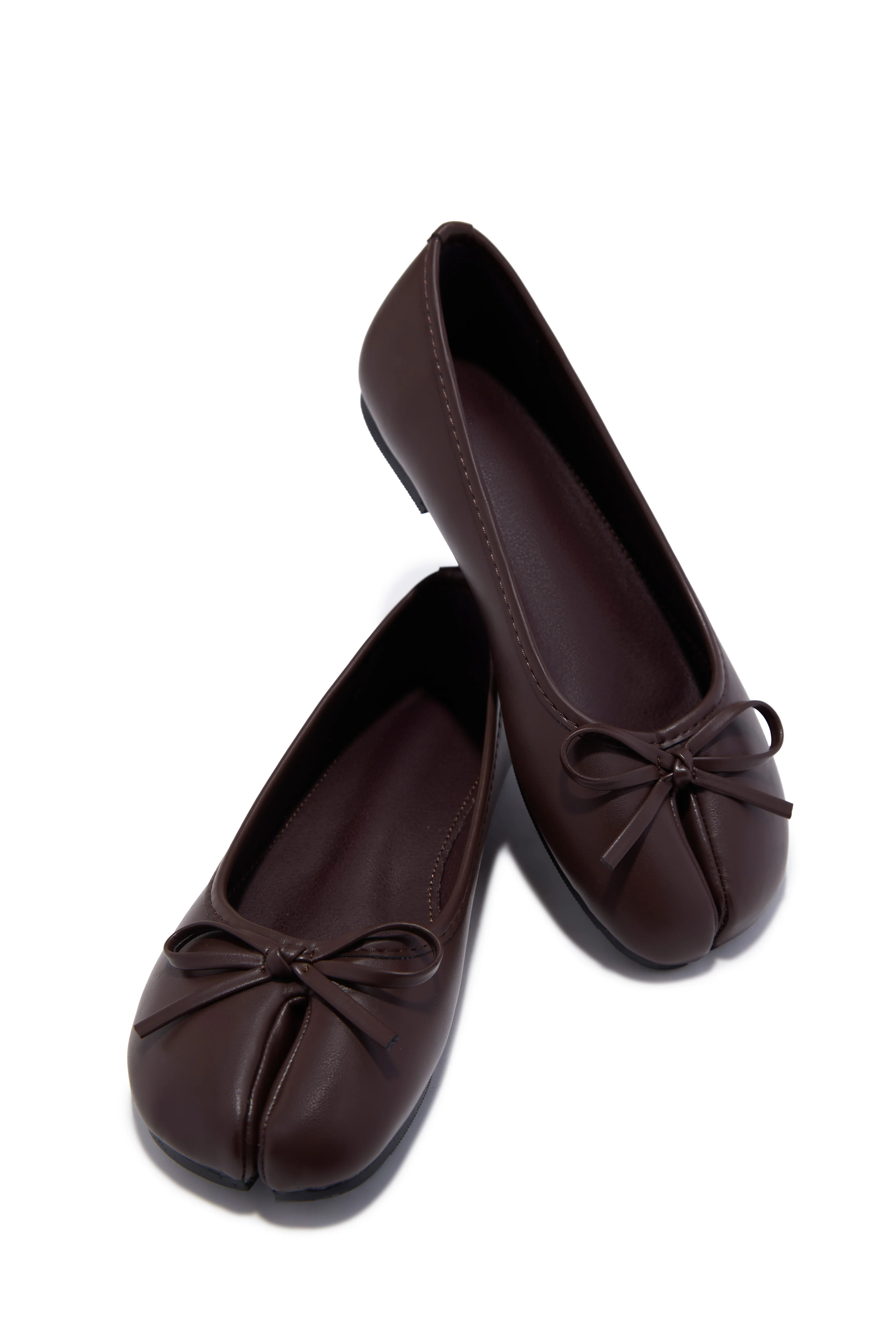 Zyra Split Toe Flats - Brown - Image 7